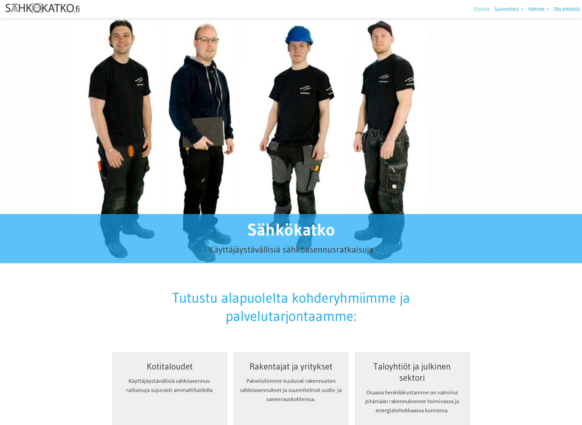 Skärmdump för sahkokatko.fi