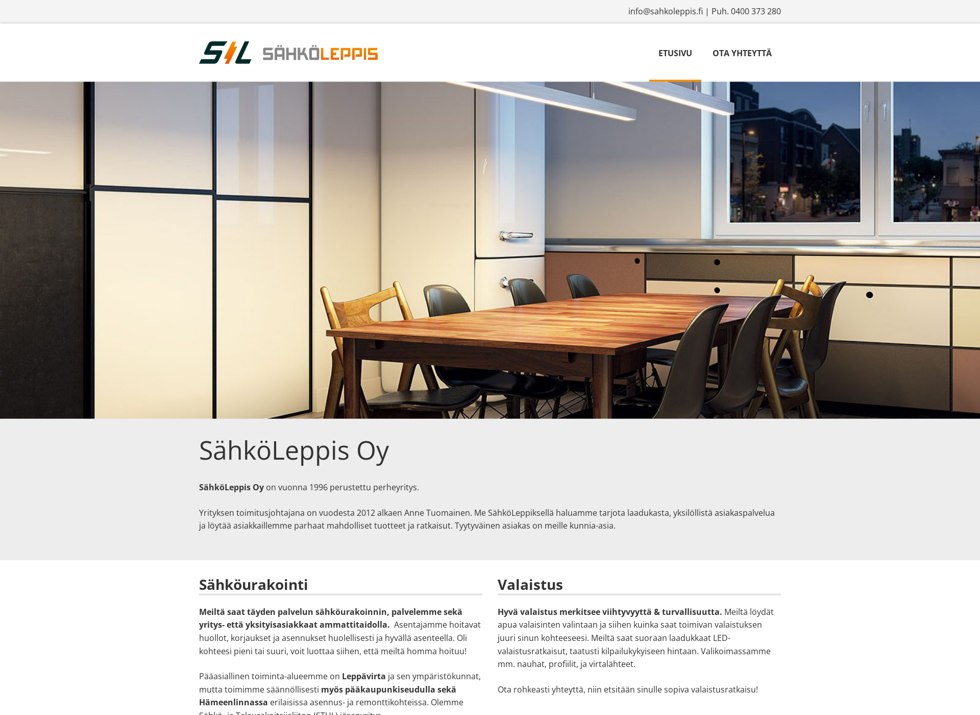 Screenshot for sahkoleppis.fi