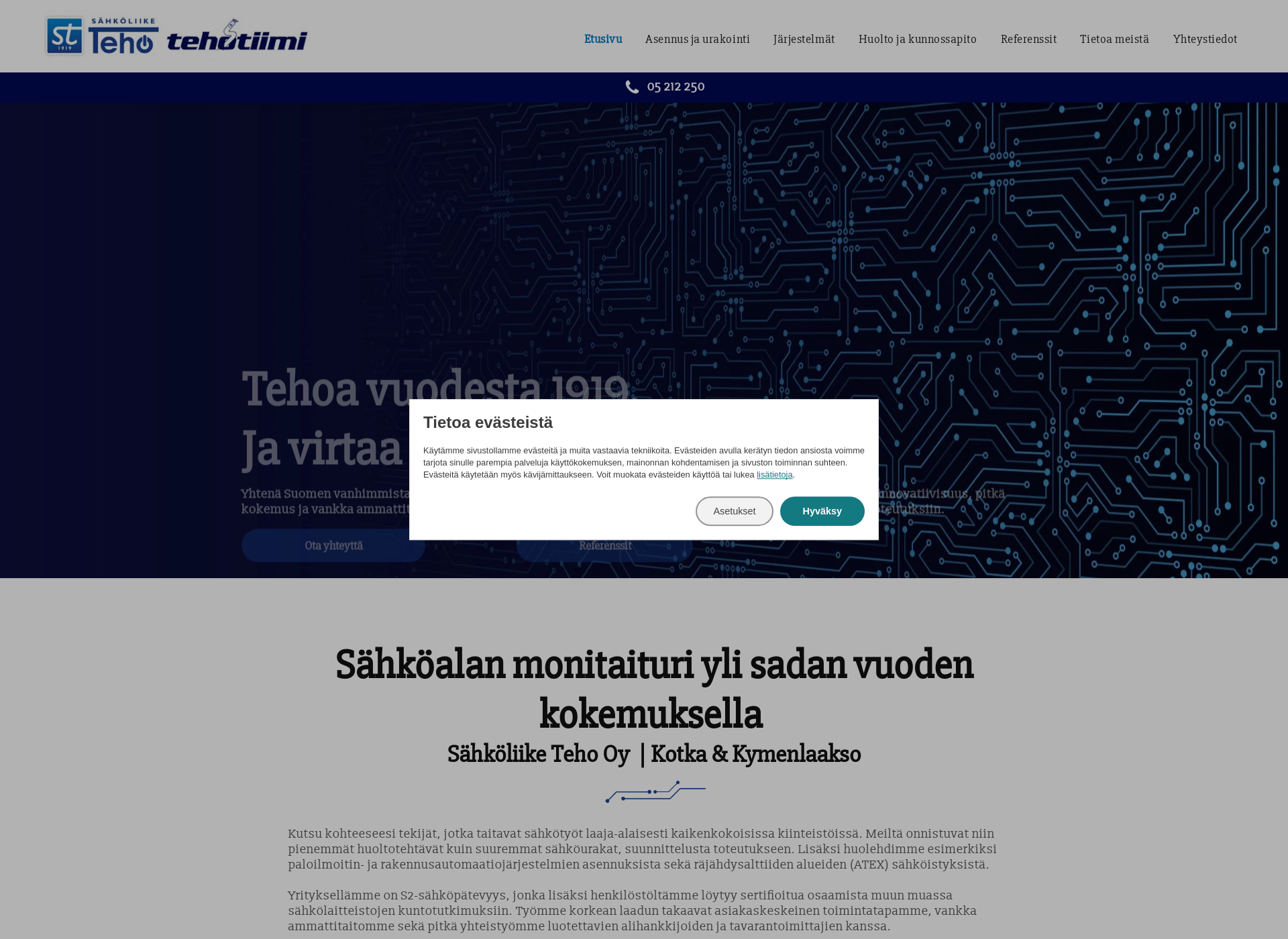 Screenshot for sahkoliiketeho.fi
