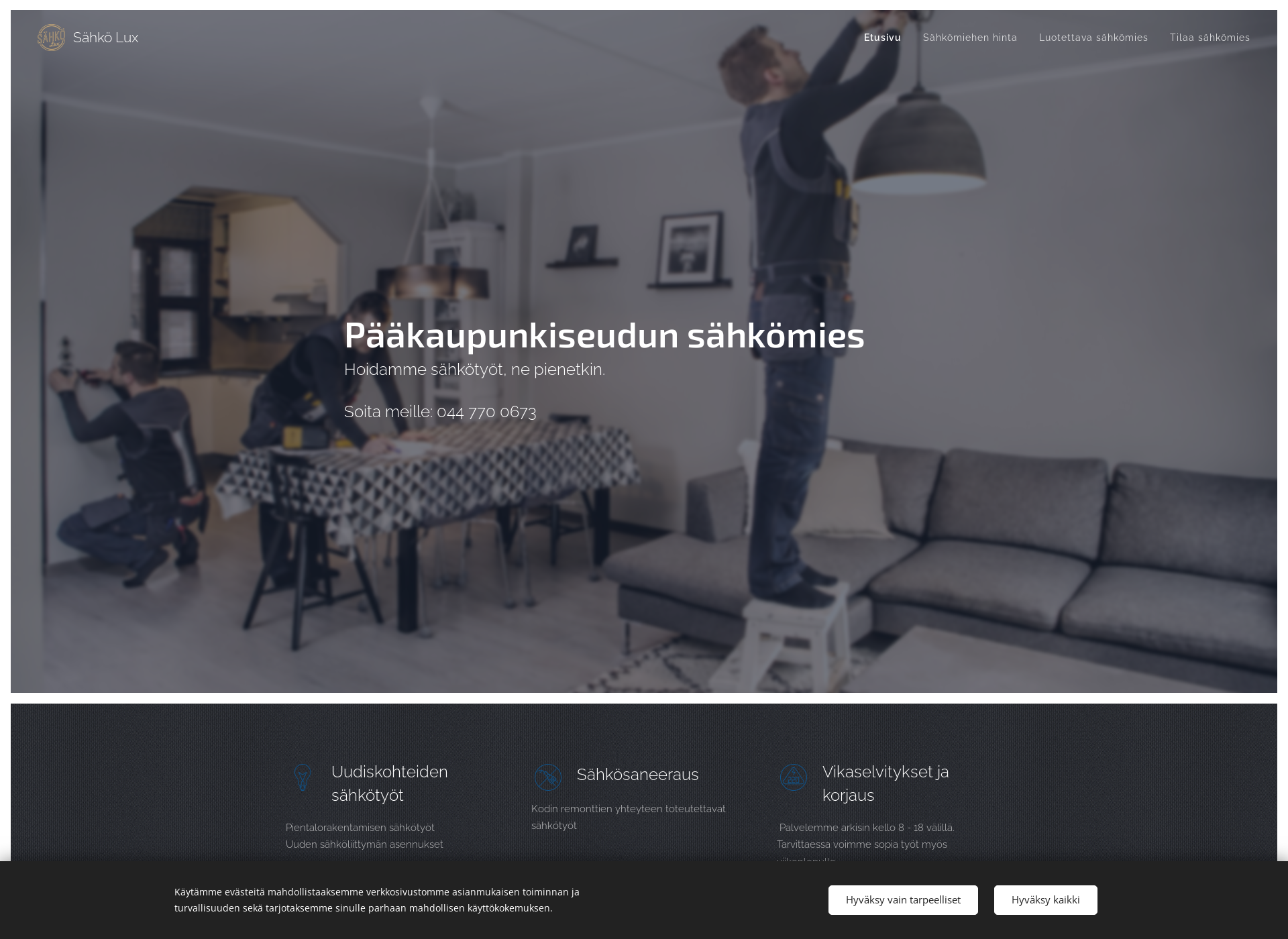 Screenshot for sahkolux.fi