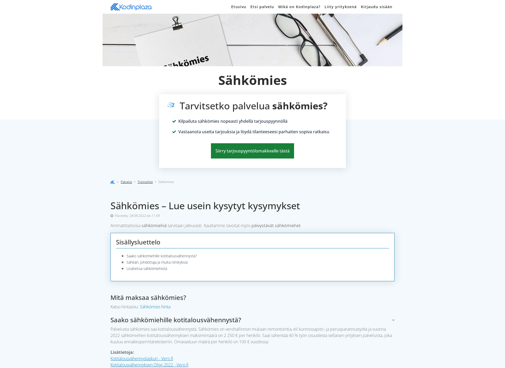 Screenshot for sahkomiesvirtanen.fi
