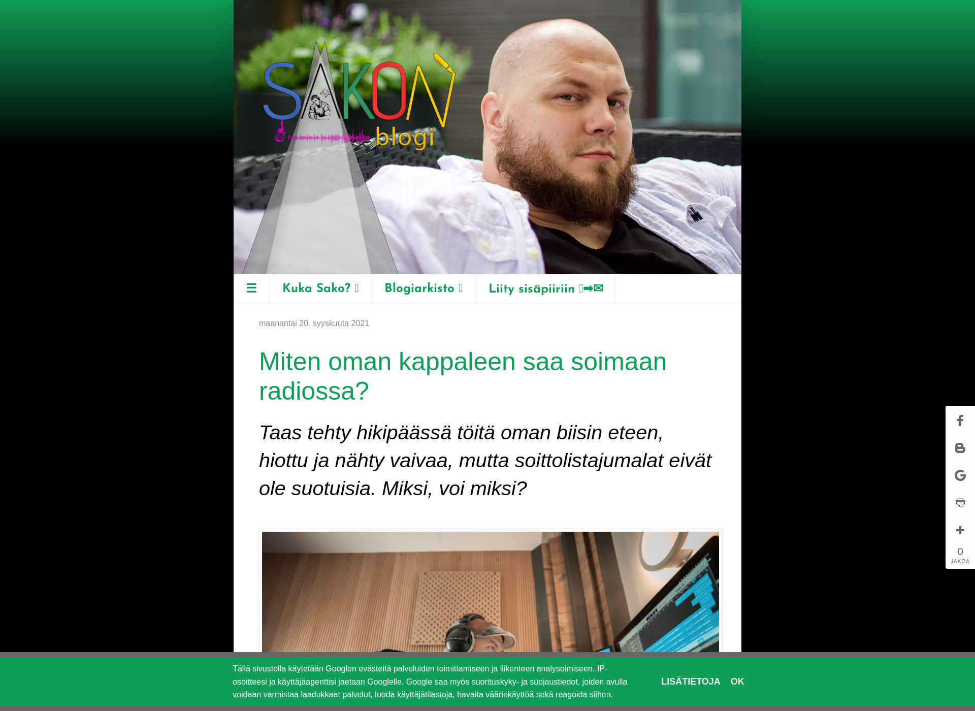 Screenshot for sakonblogi.fi