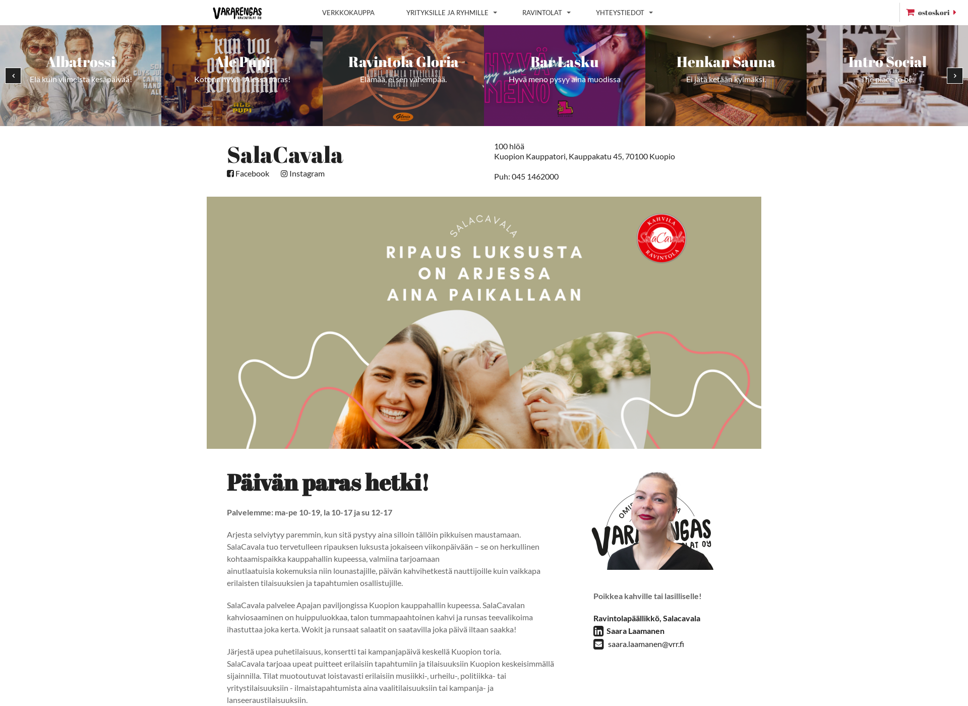Screenshot for salacavala.fi