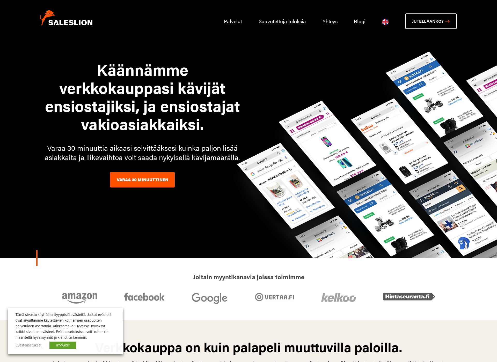 Screenshot for saleslion.fi
