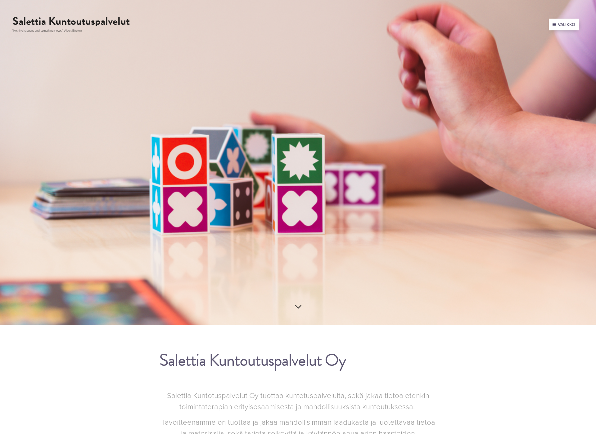 Skärmdump för salettia.fi