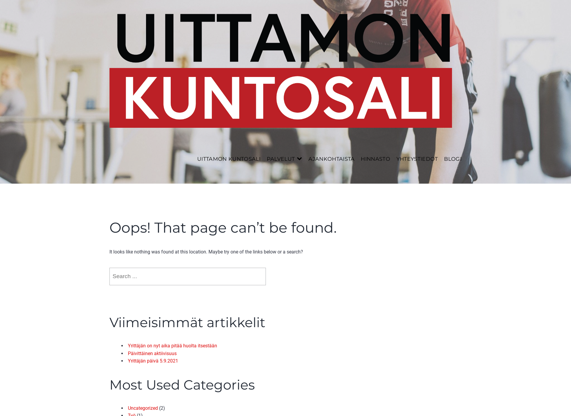 Skärmdump för salipaku.fi