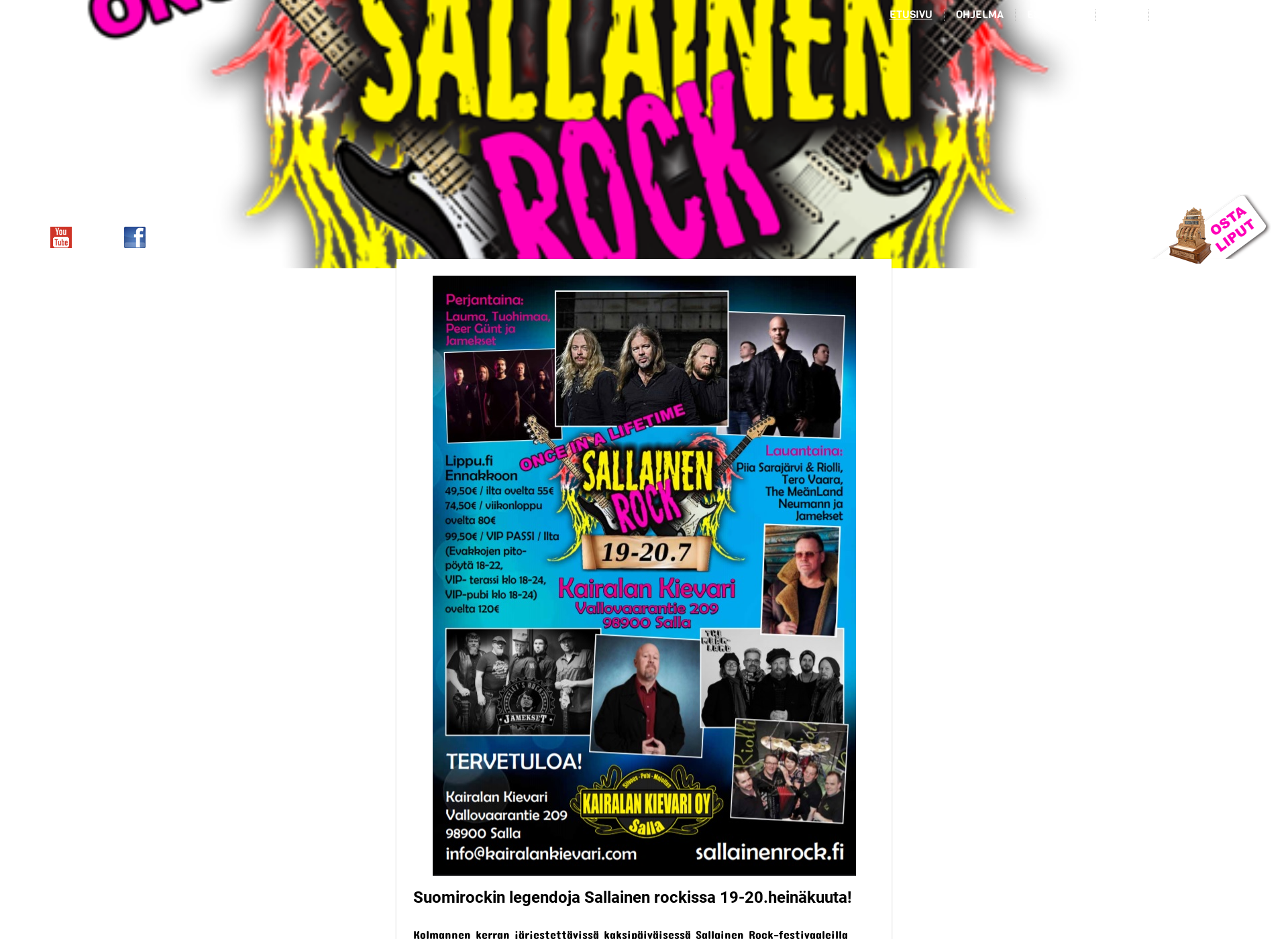 Screenshot for sallainenrock.fi