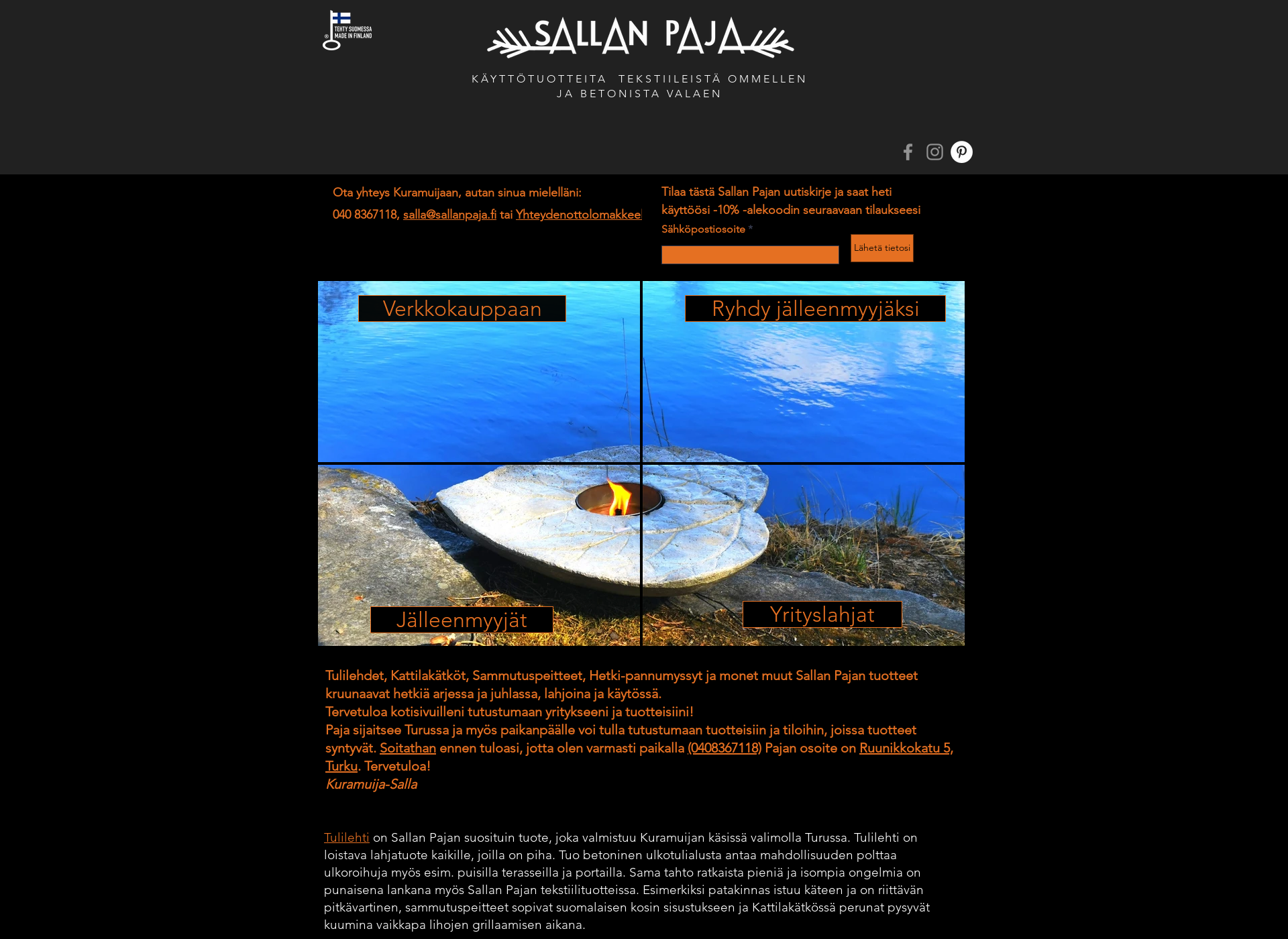 Screenshot for sallanpaja.fi