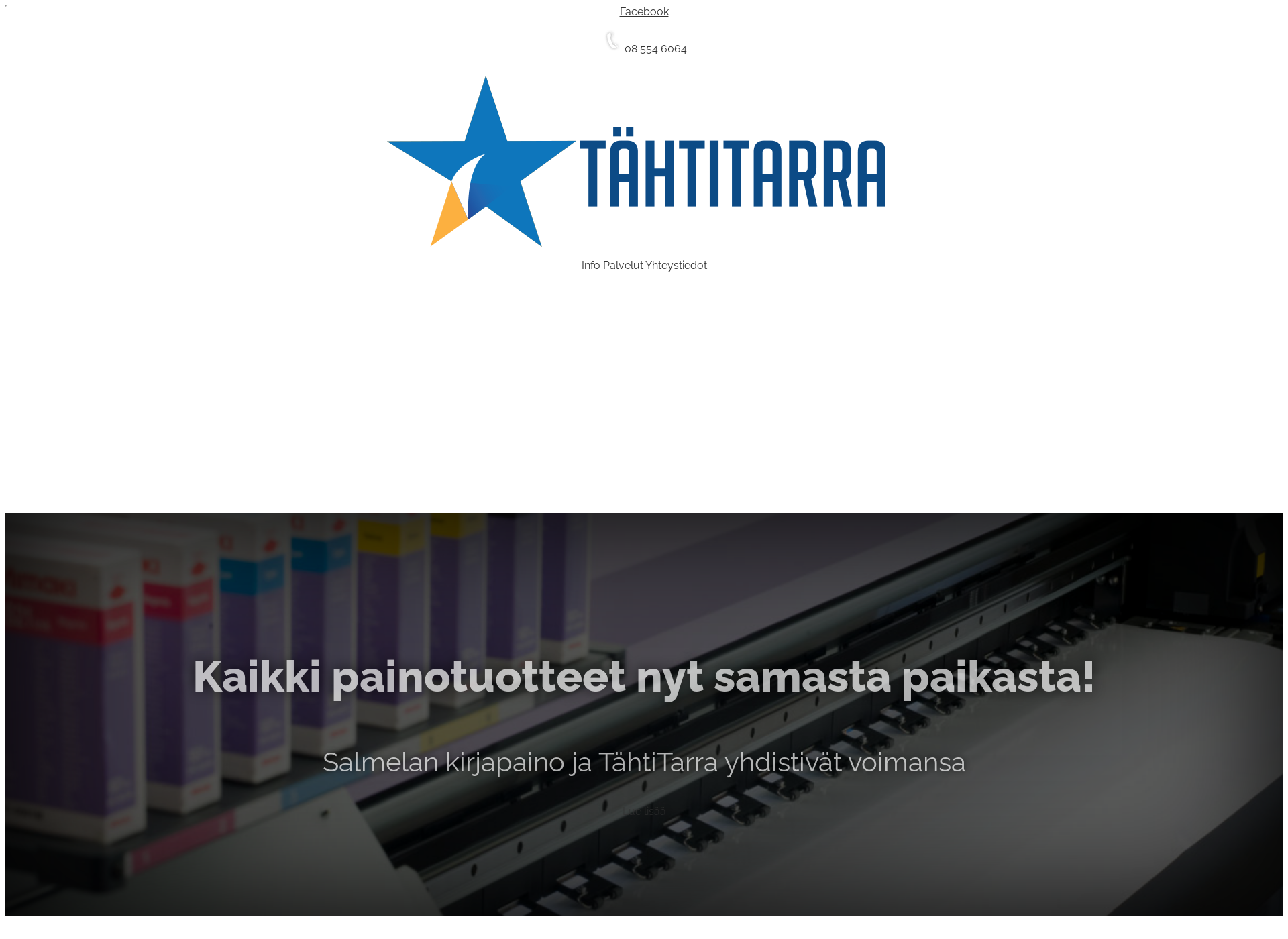 Skärmdump för salmelankirjapaino.fi