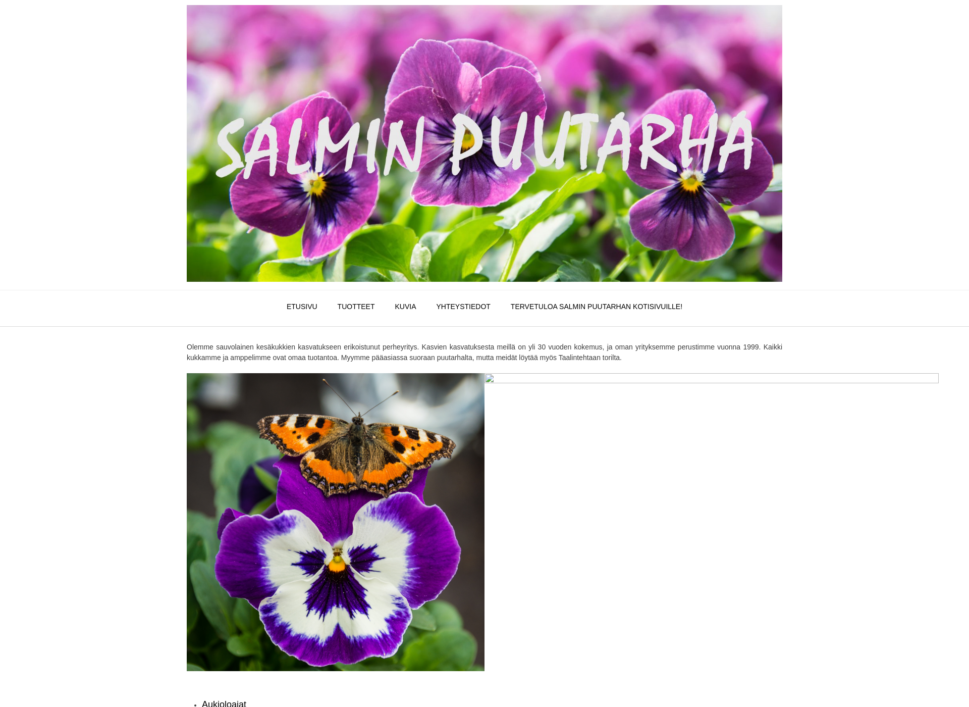 Screenshot for salminpuutarha.fi