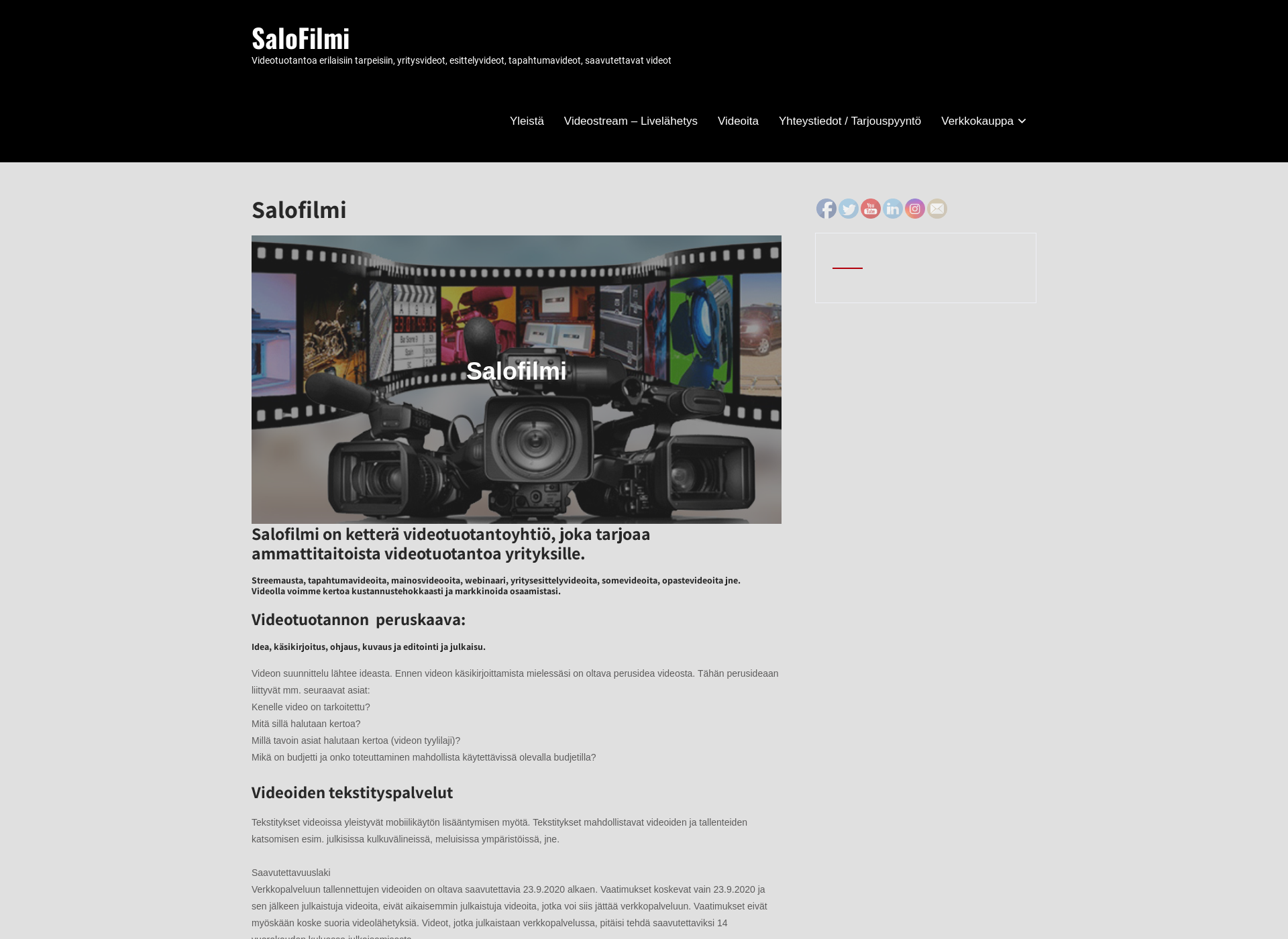 Screenshot for salofilmi.fi
