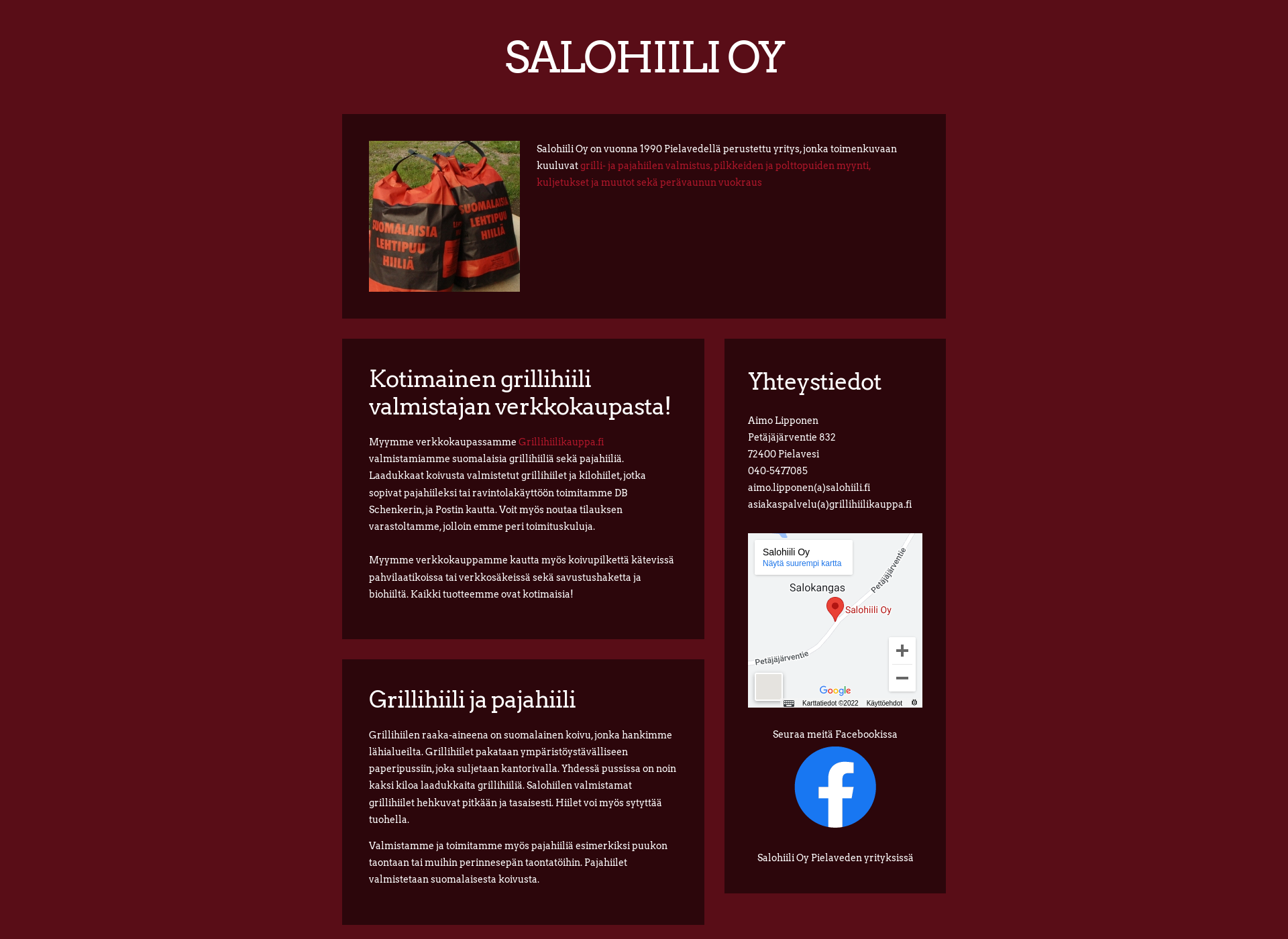 Screenshot for salohiili.fi
