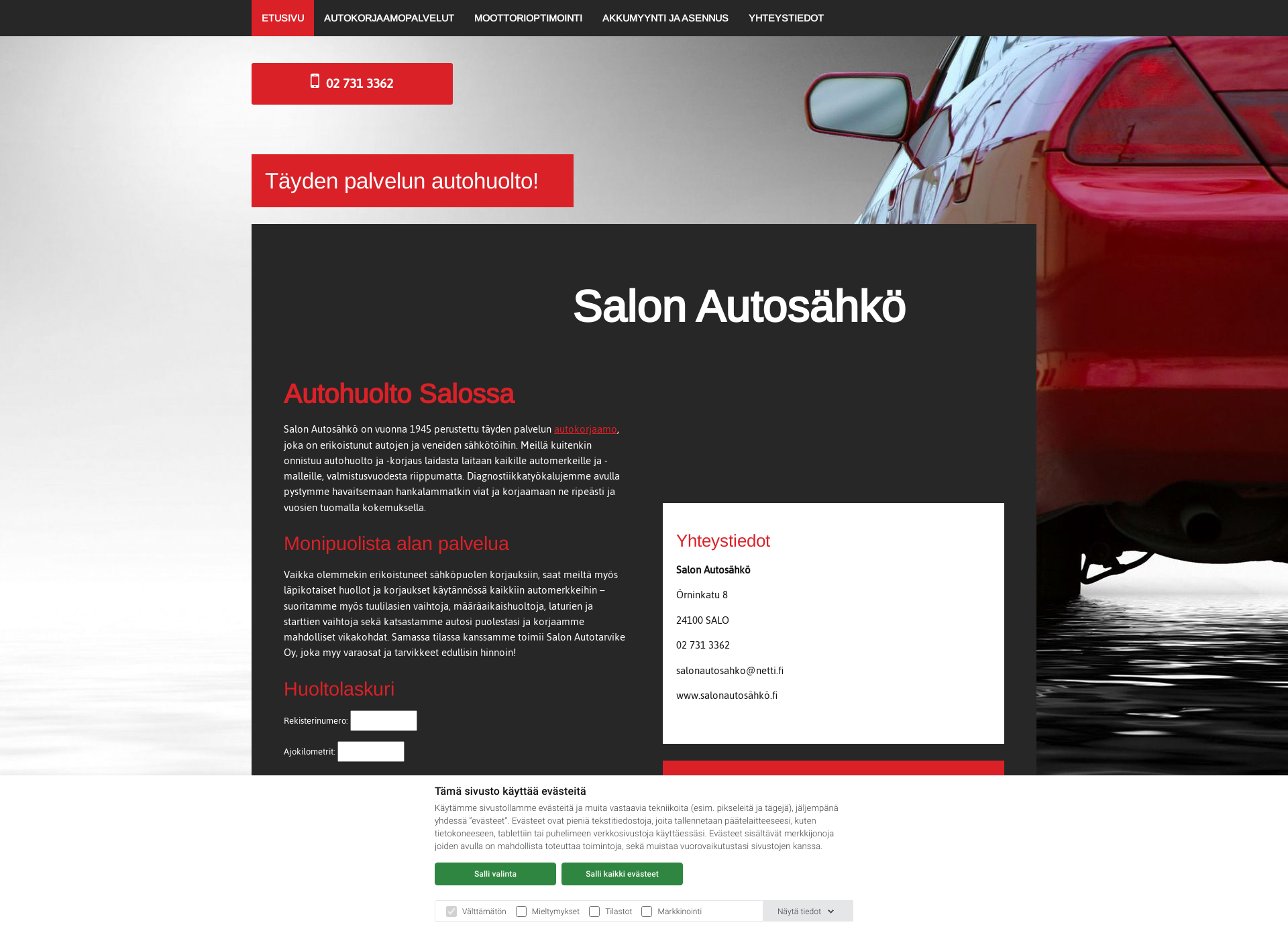 Screenshot for salonautosahko.fi