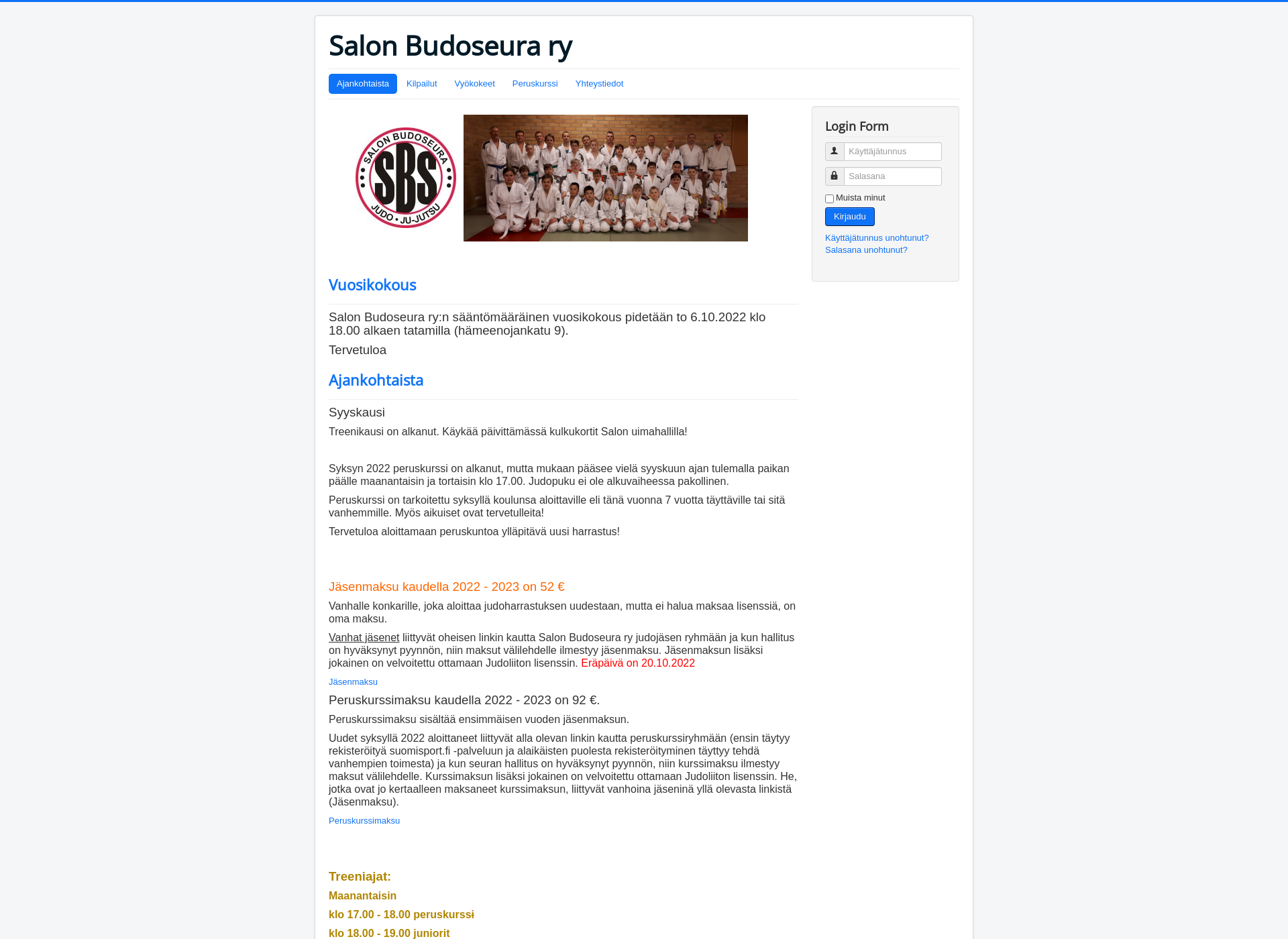 Screenshot for salonbudoseura.fi