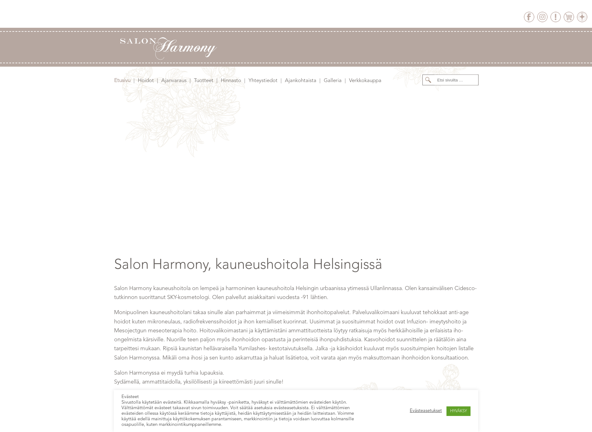 Näyttökuva salonharmony.fi