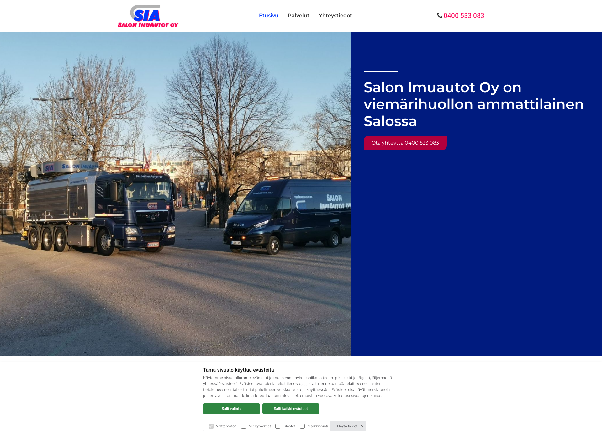 Skärmdump för salonimuautot.fi