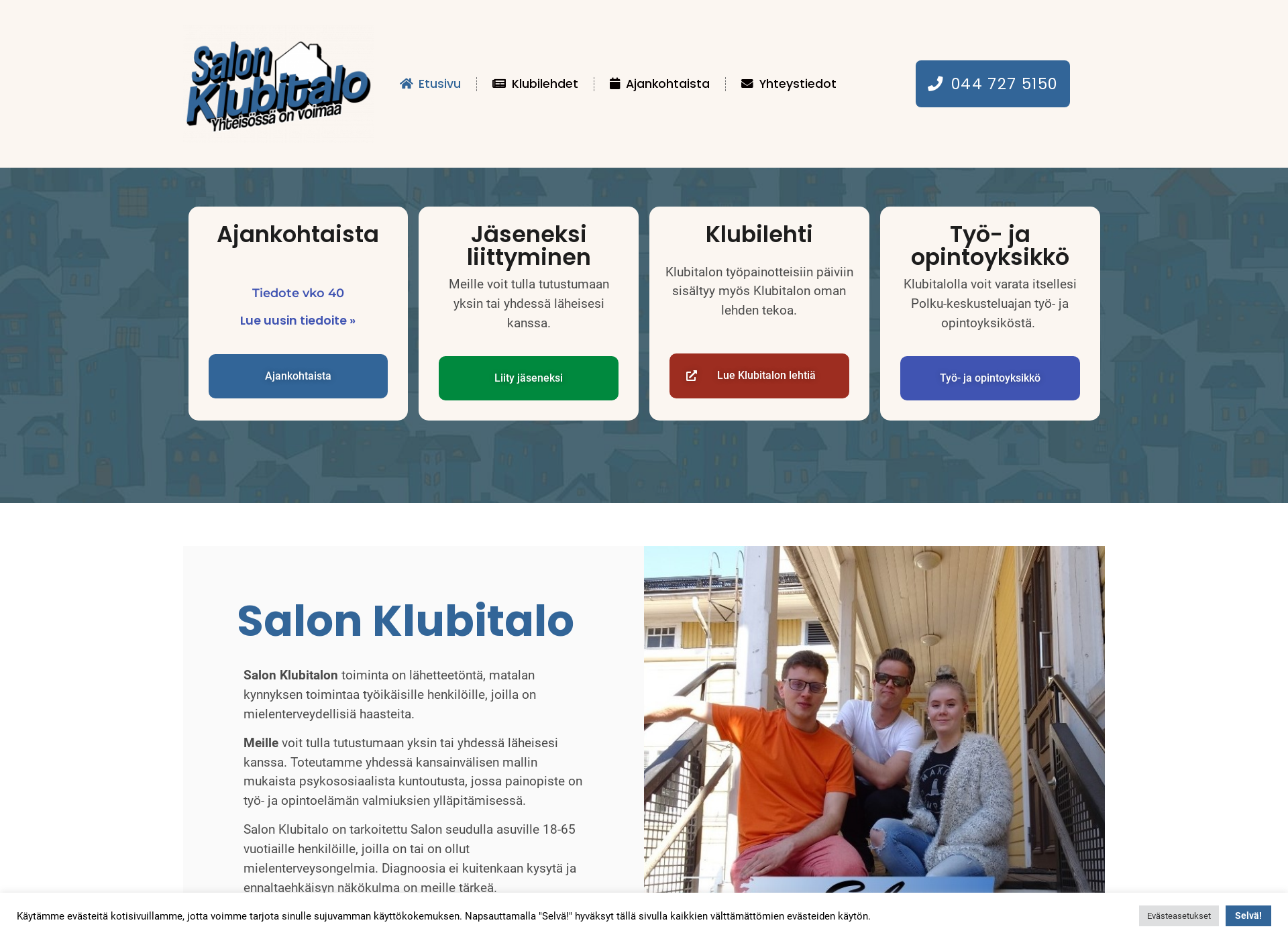Screenshot for salonklubitalo.fi