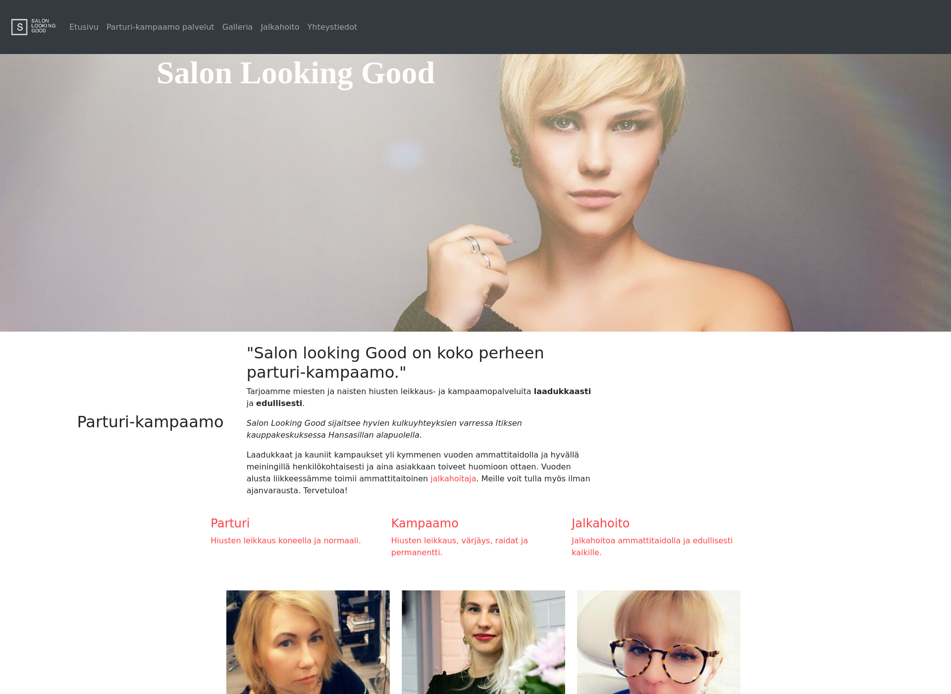 Screenshot for salonlookinggood.fi