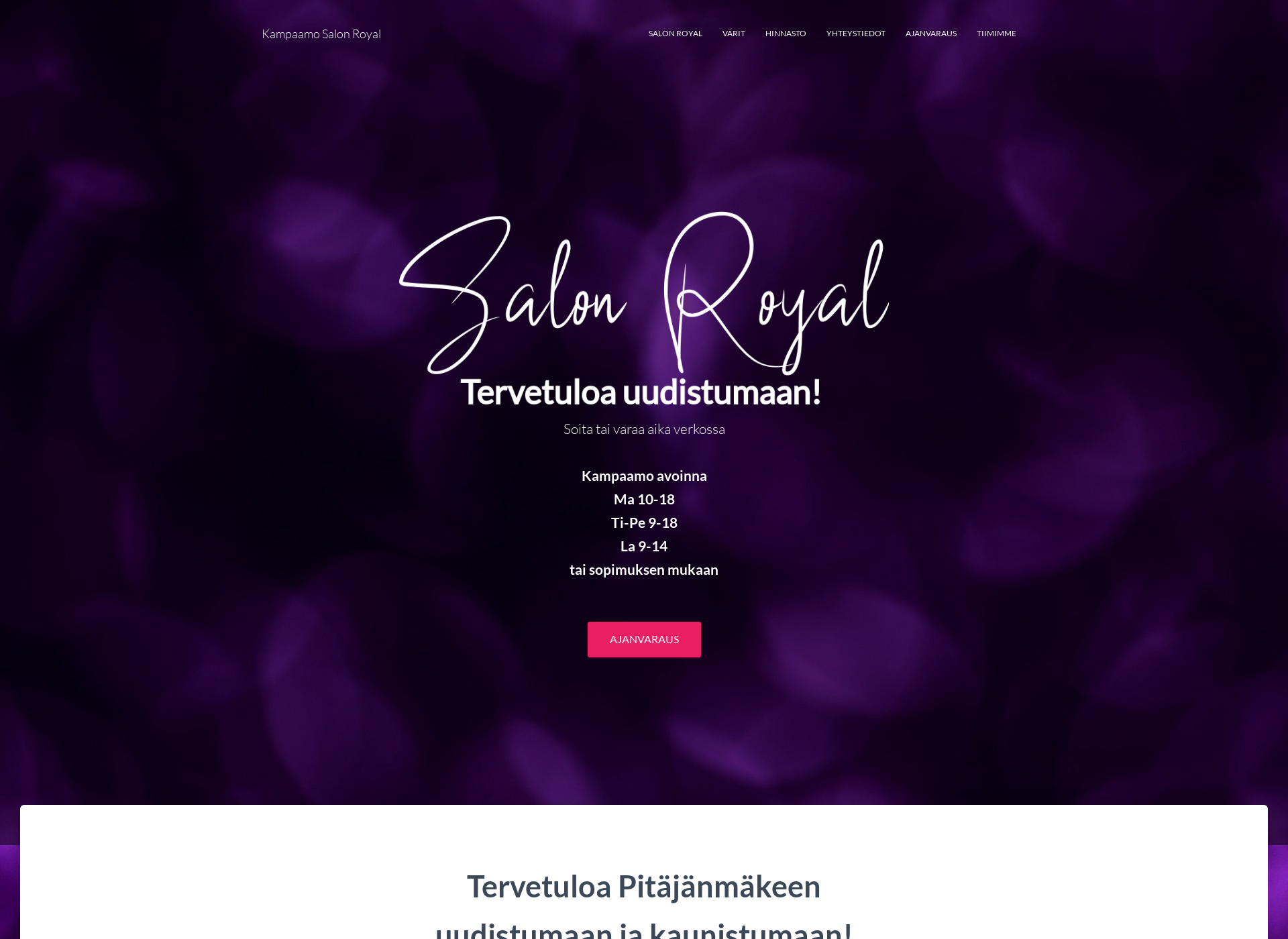 Skärmdump för salonroyal.fi