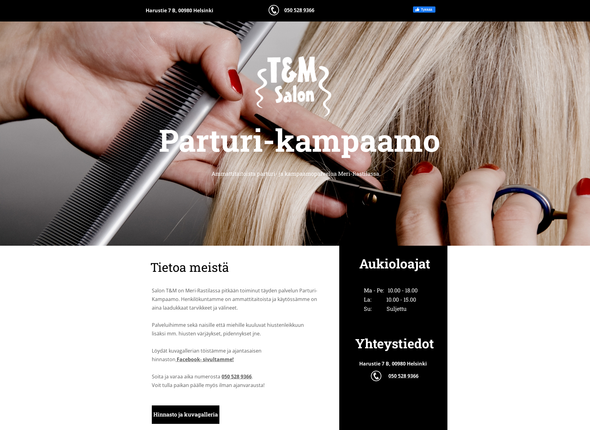 Skärmdump för salontm.fi