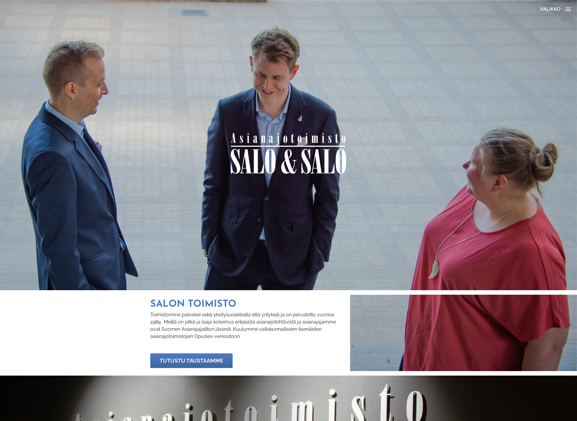 Skärmdump för salontoimisto.fi