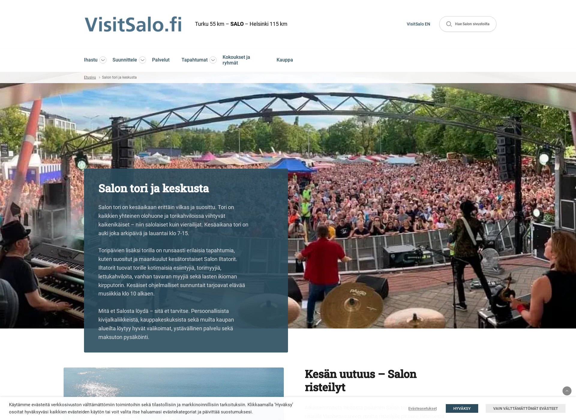 Skärmdump för salontori.fi