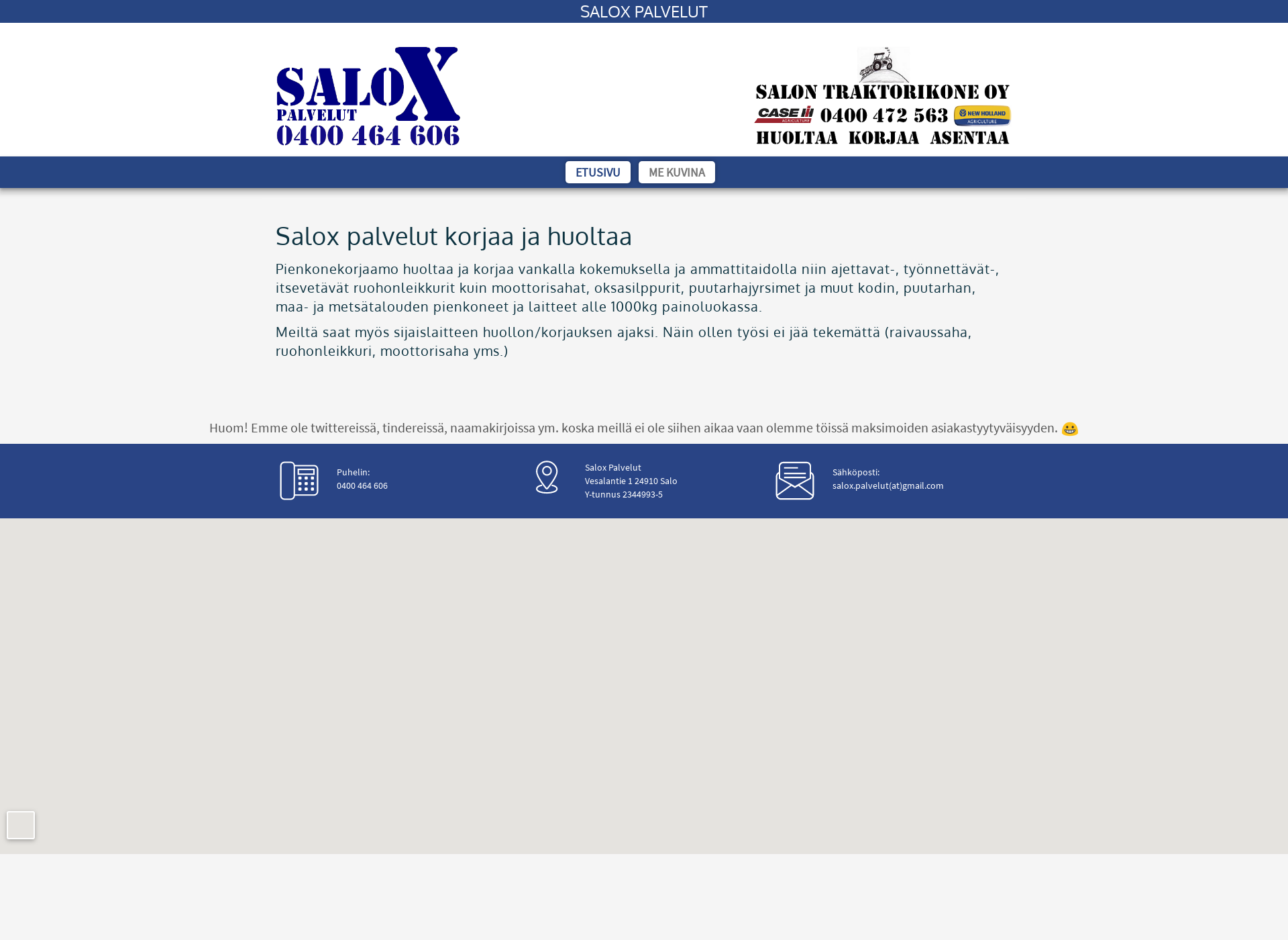 Skärmdump för salox.fi