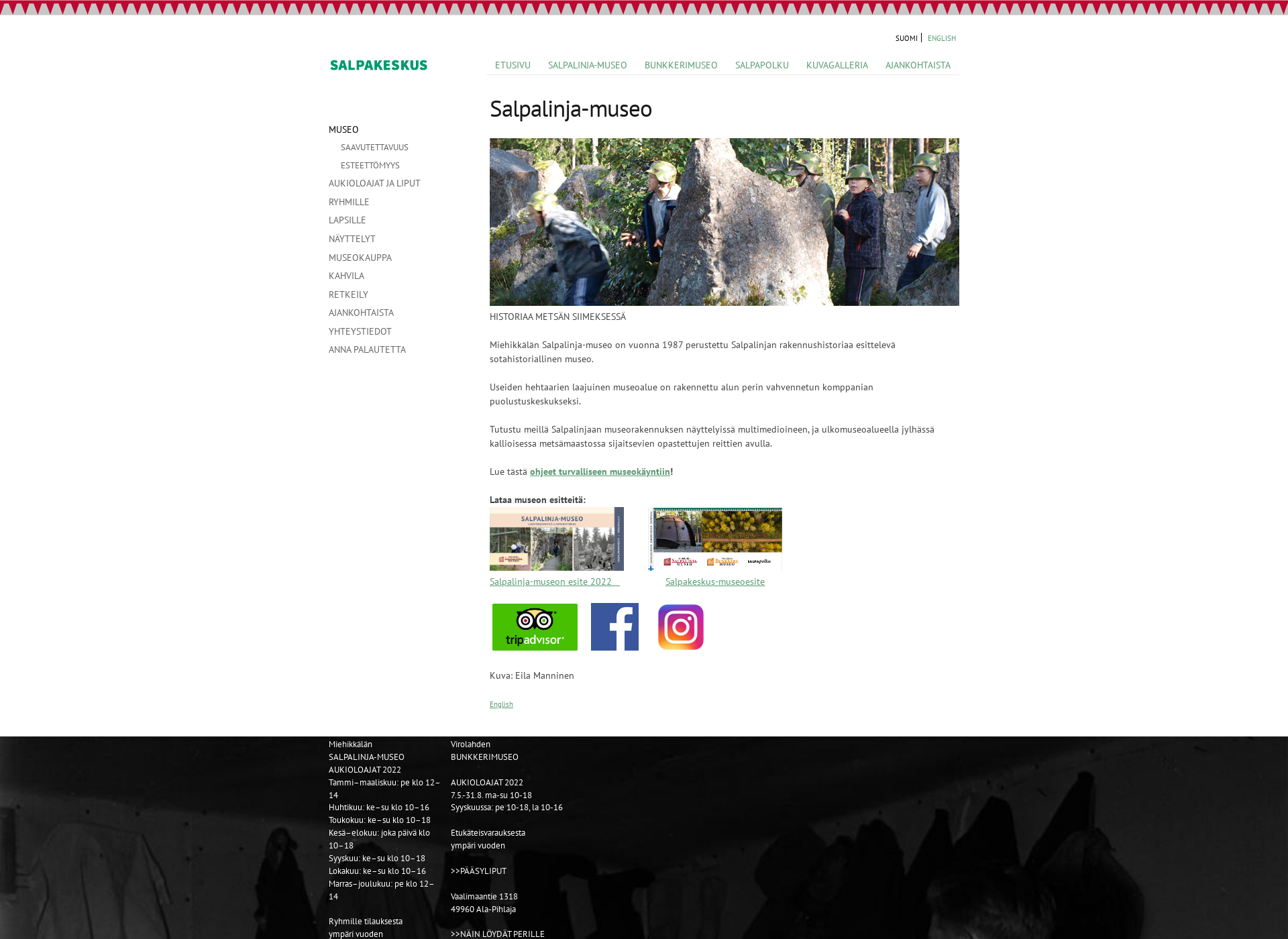 Screenshot for salpalinjamuseo.fi