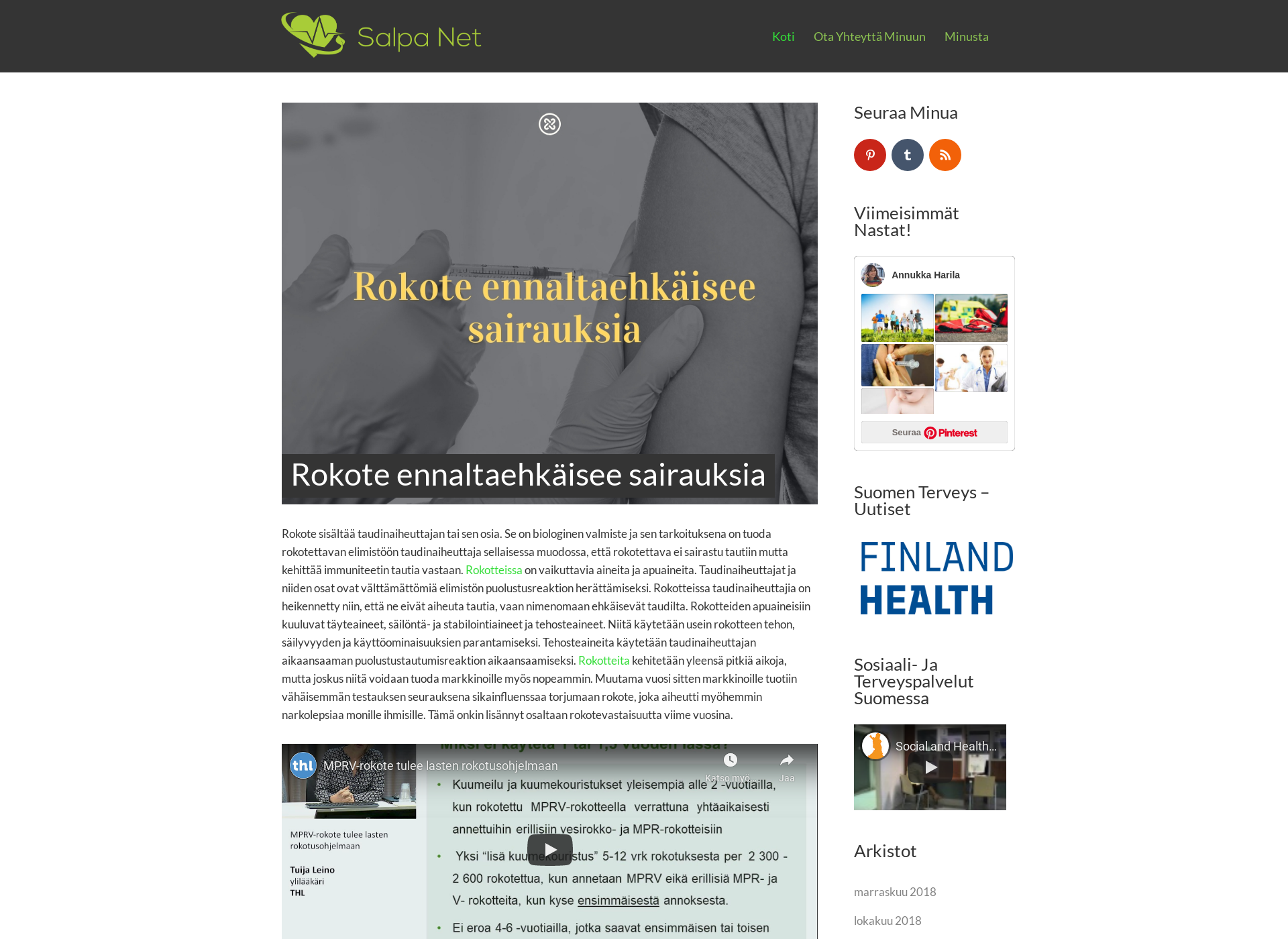 Screenshot for salpanet.fi