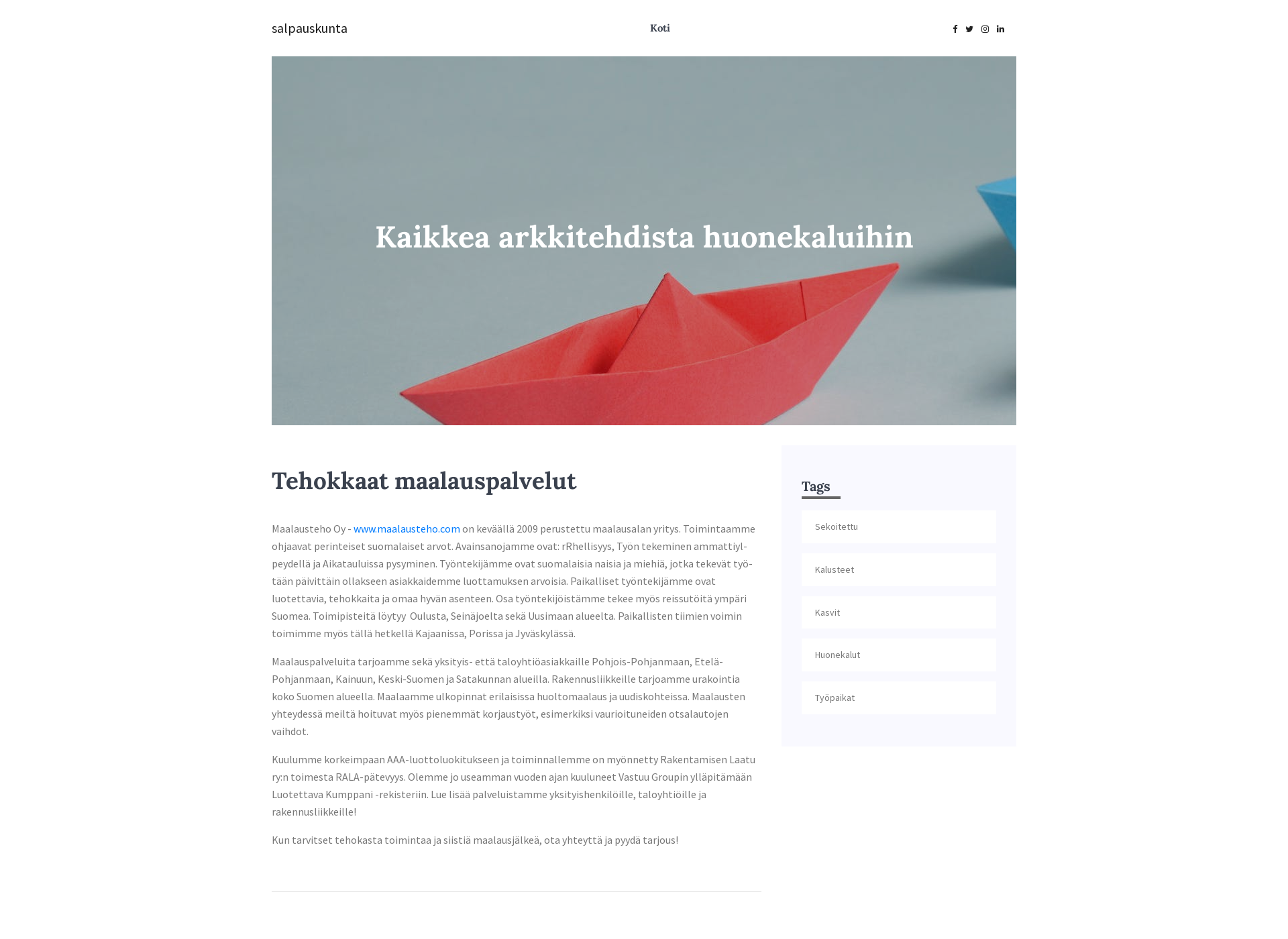 Screenshot for salpauskunta.fi