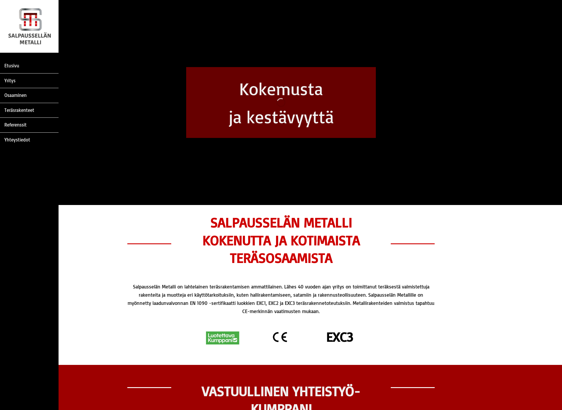 Screenshot for salpausselanmetalli.fi