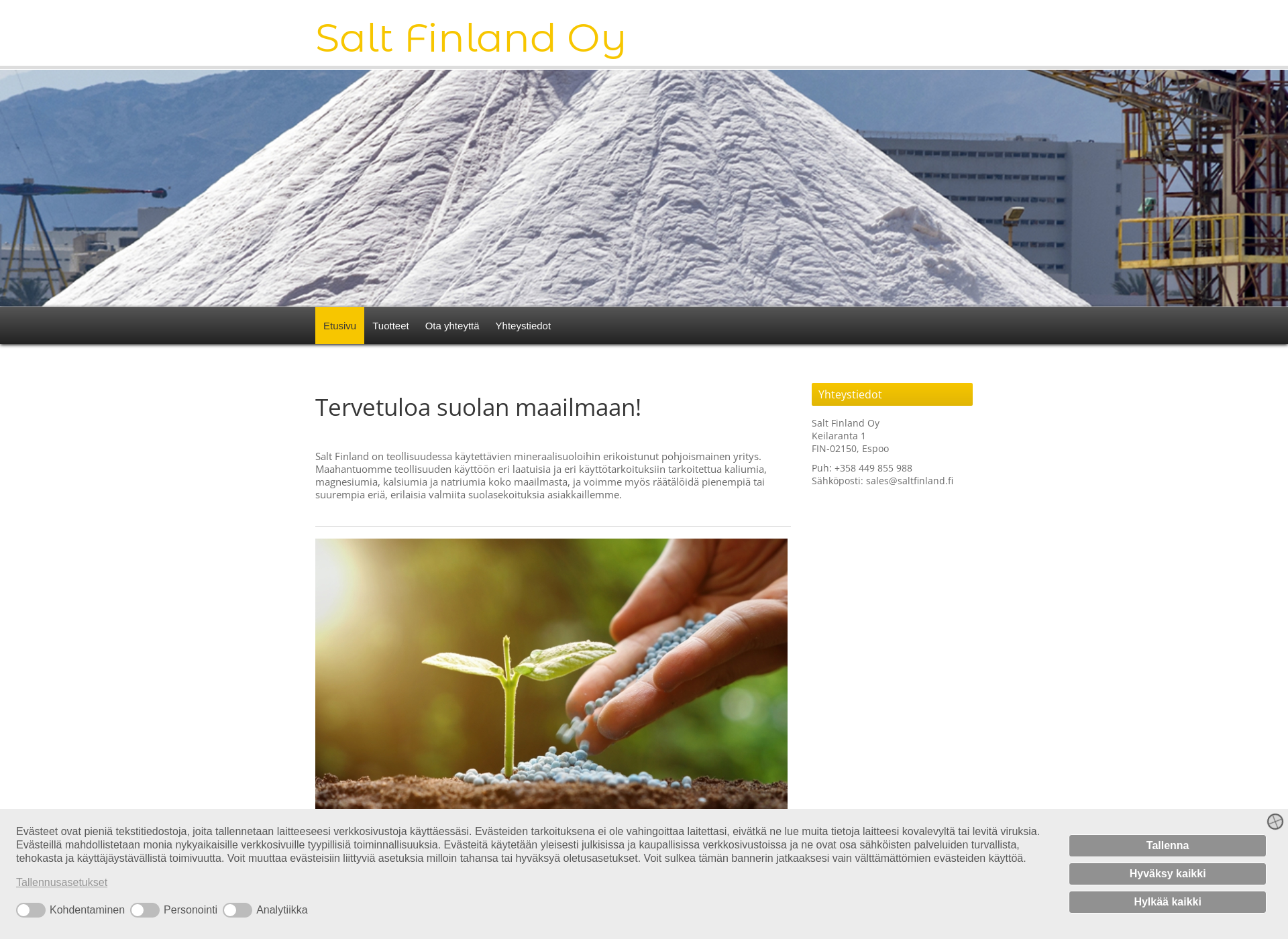 Screenshot for saltfinland.fi