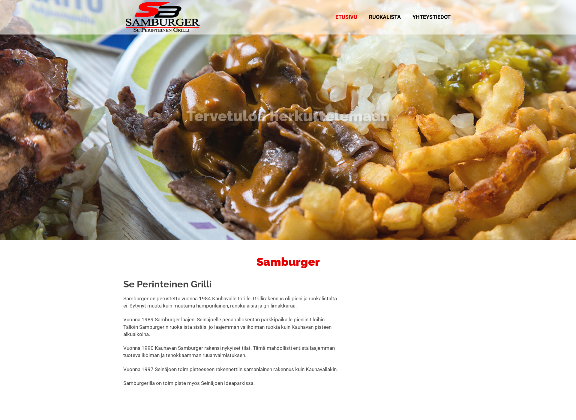 Näyttökuva samburger.fi