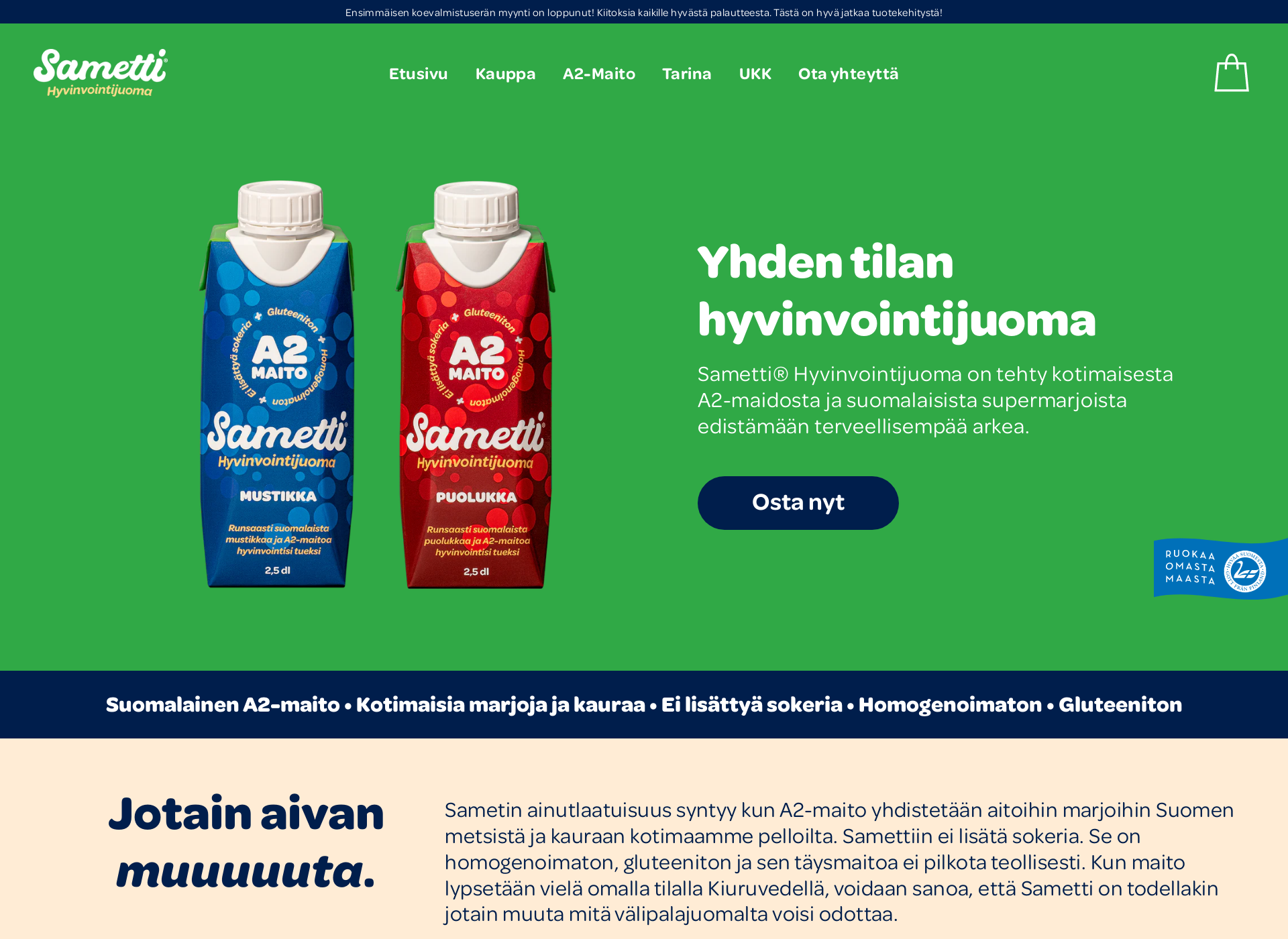 Screenshot for sametti.fi