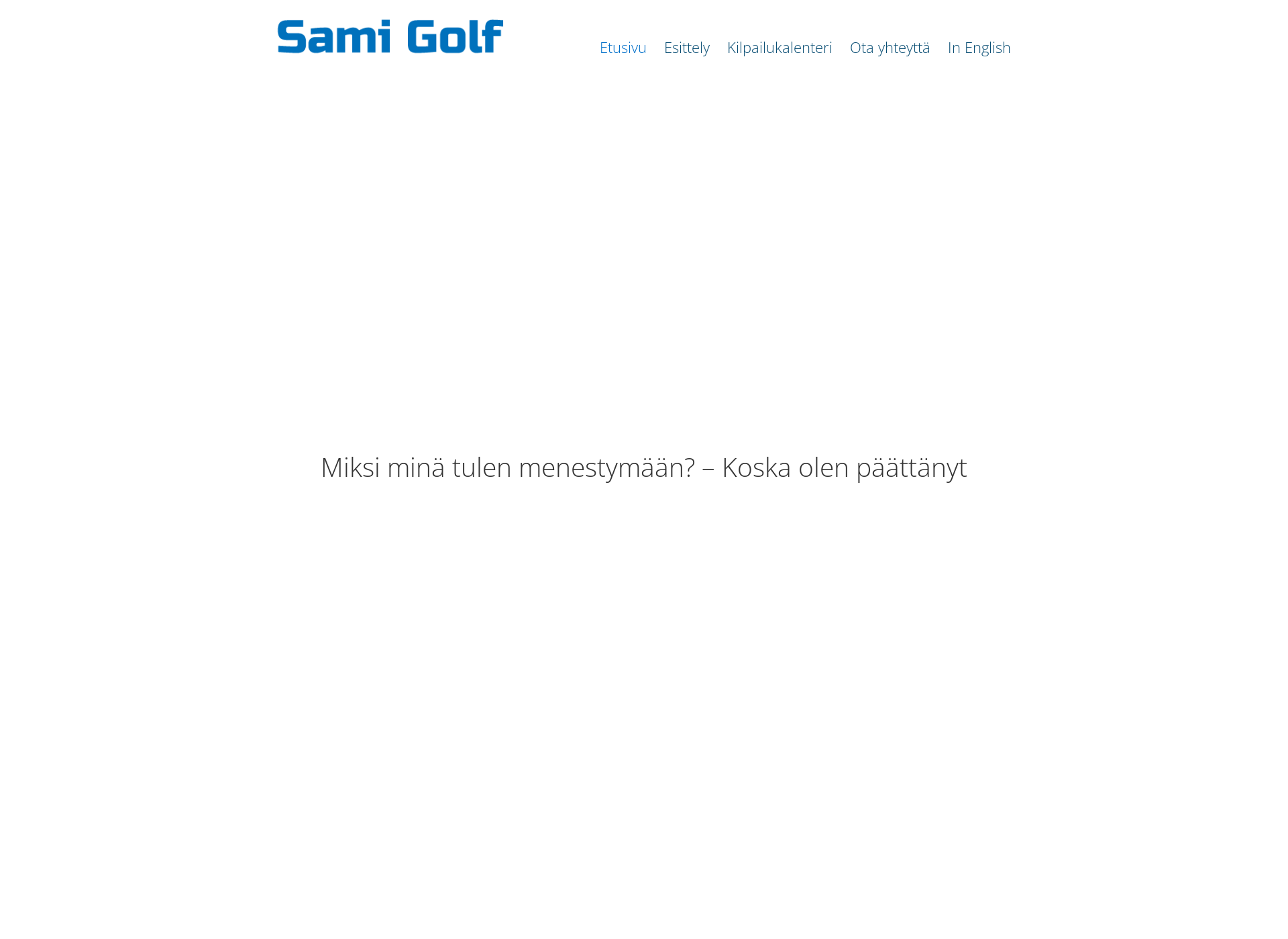 Screenshot for samigolf.fi