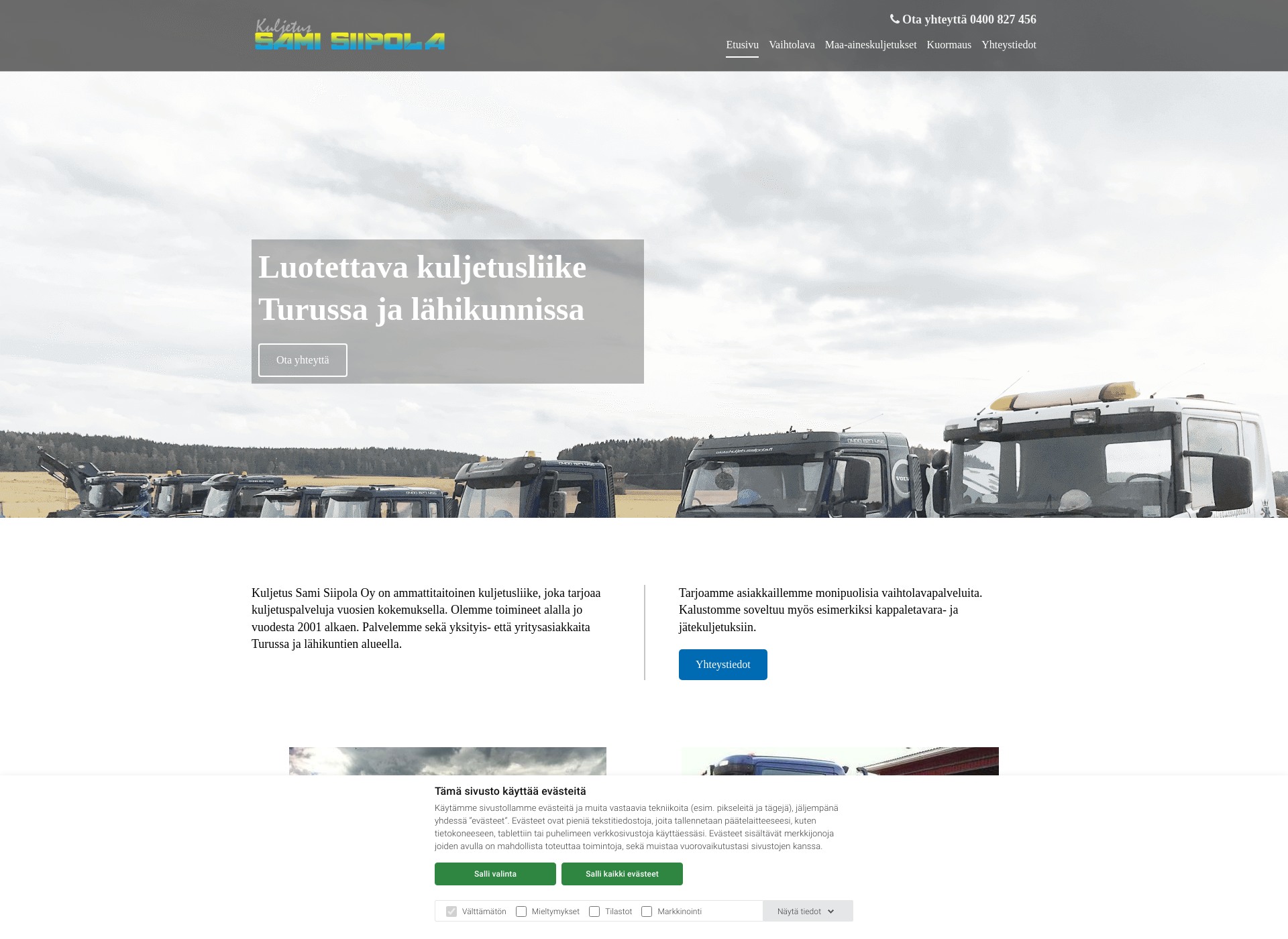 Skärmdump för samisiipola.fi