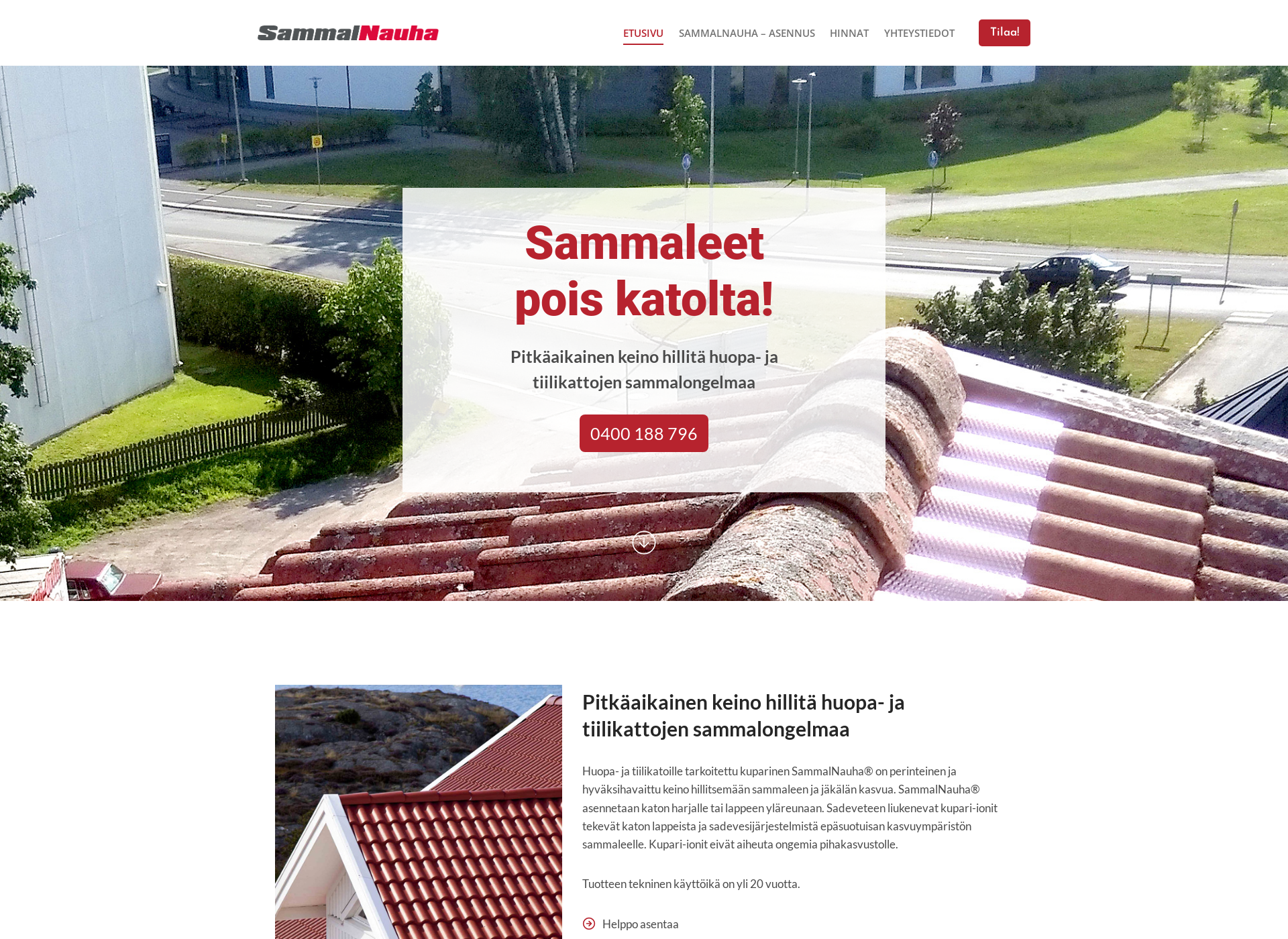 Screenshot for sammalnauha.fi