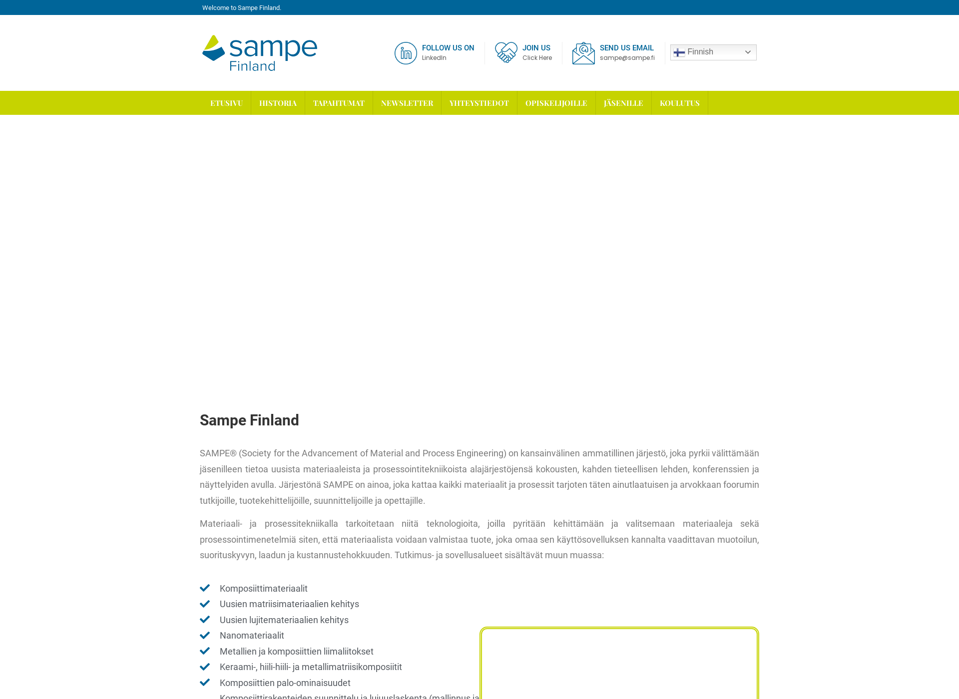 Screenshot for sampe.fi
