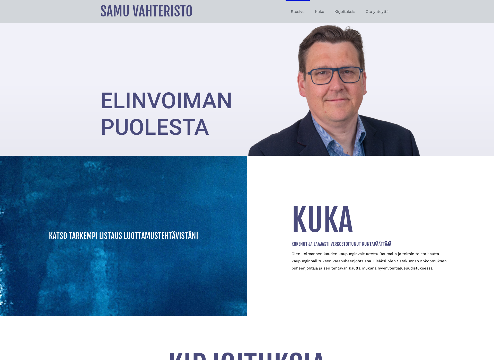 Skärmdump för samuvahteristo.fi