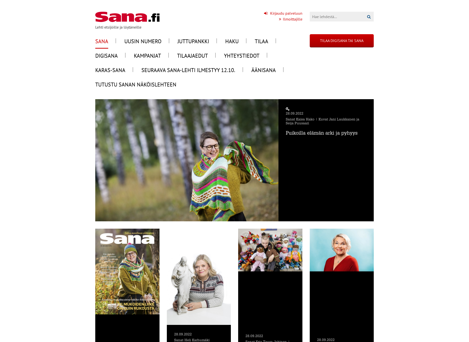 Screenshot for sana.fi