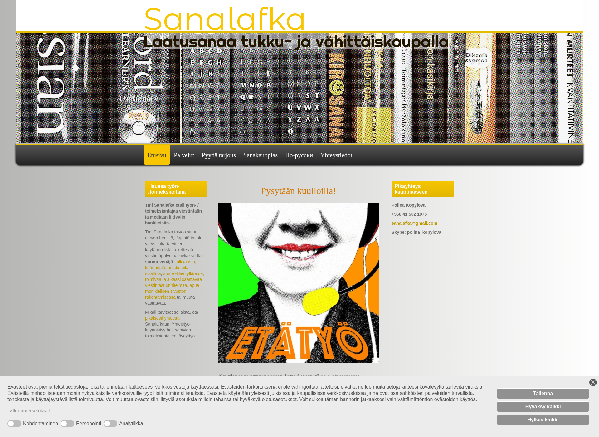 Screenshot for sanalafka.fi