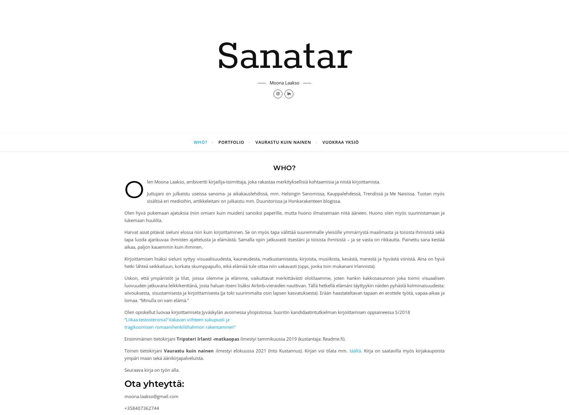 Screenshot for sanatar.fi