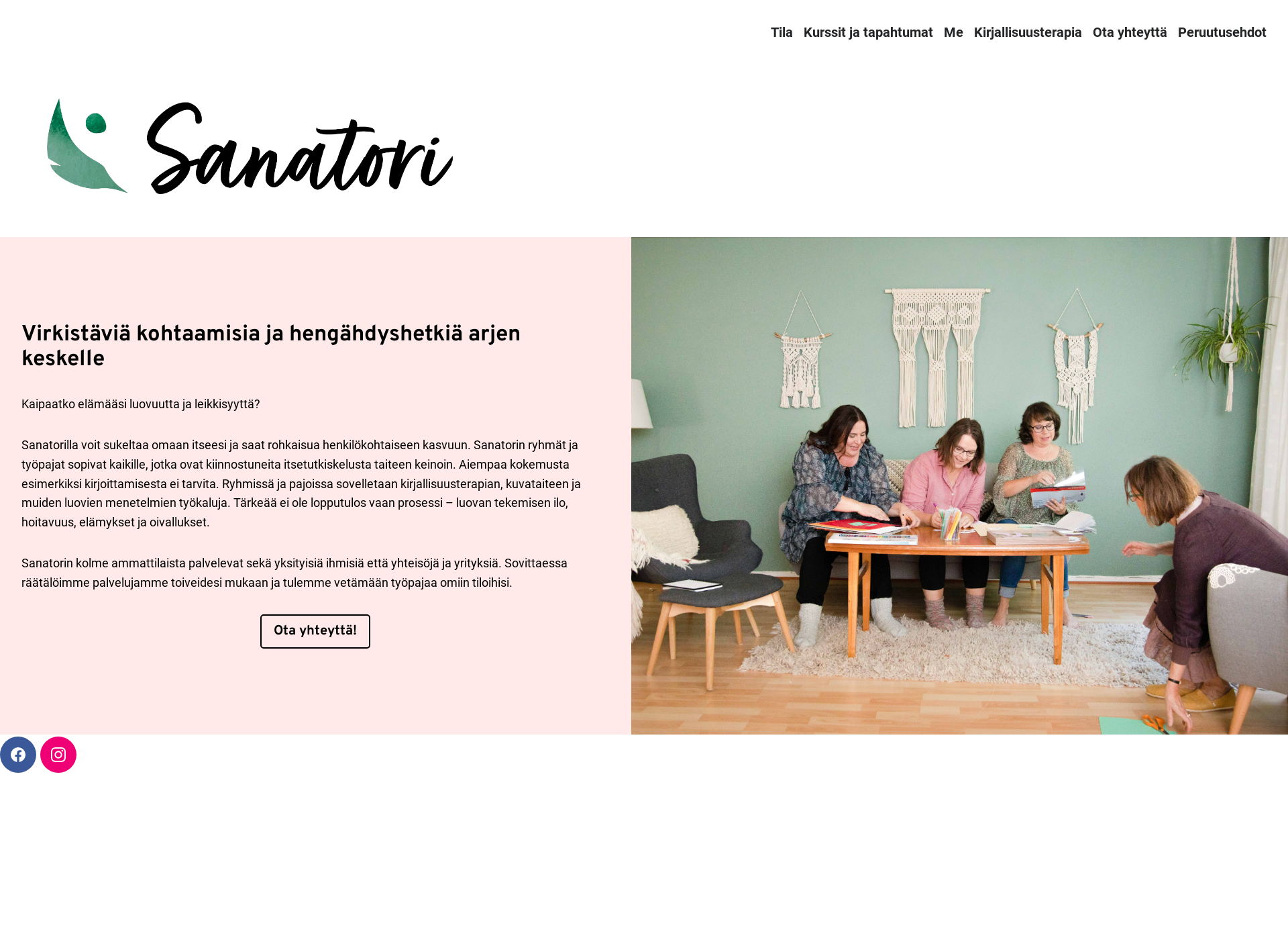 Skärmdump för sanatori.fi