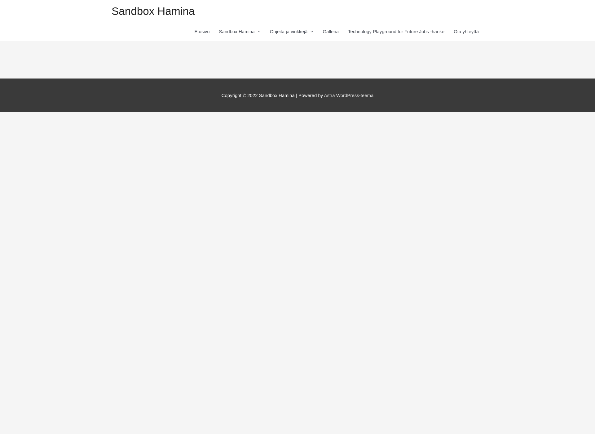 Screenshot for sandboxhamina.fi