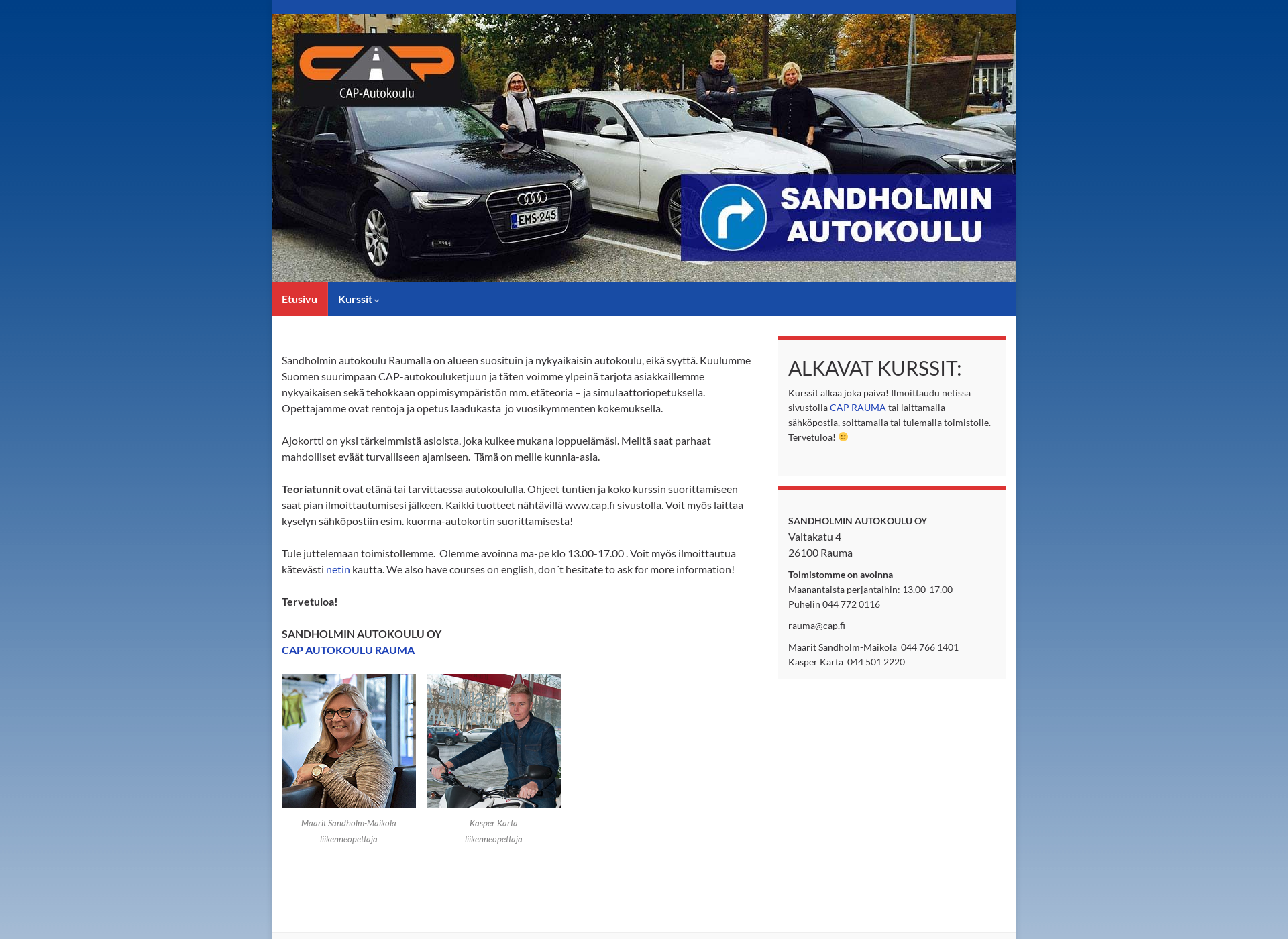 Näyttökuva sandholminautokoulu.fi