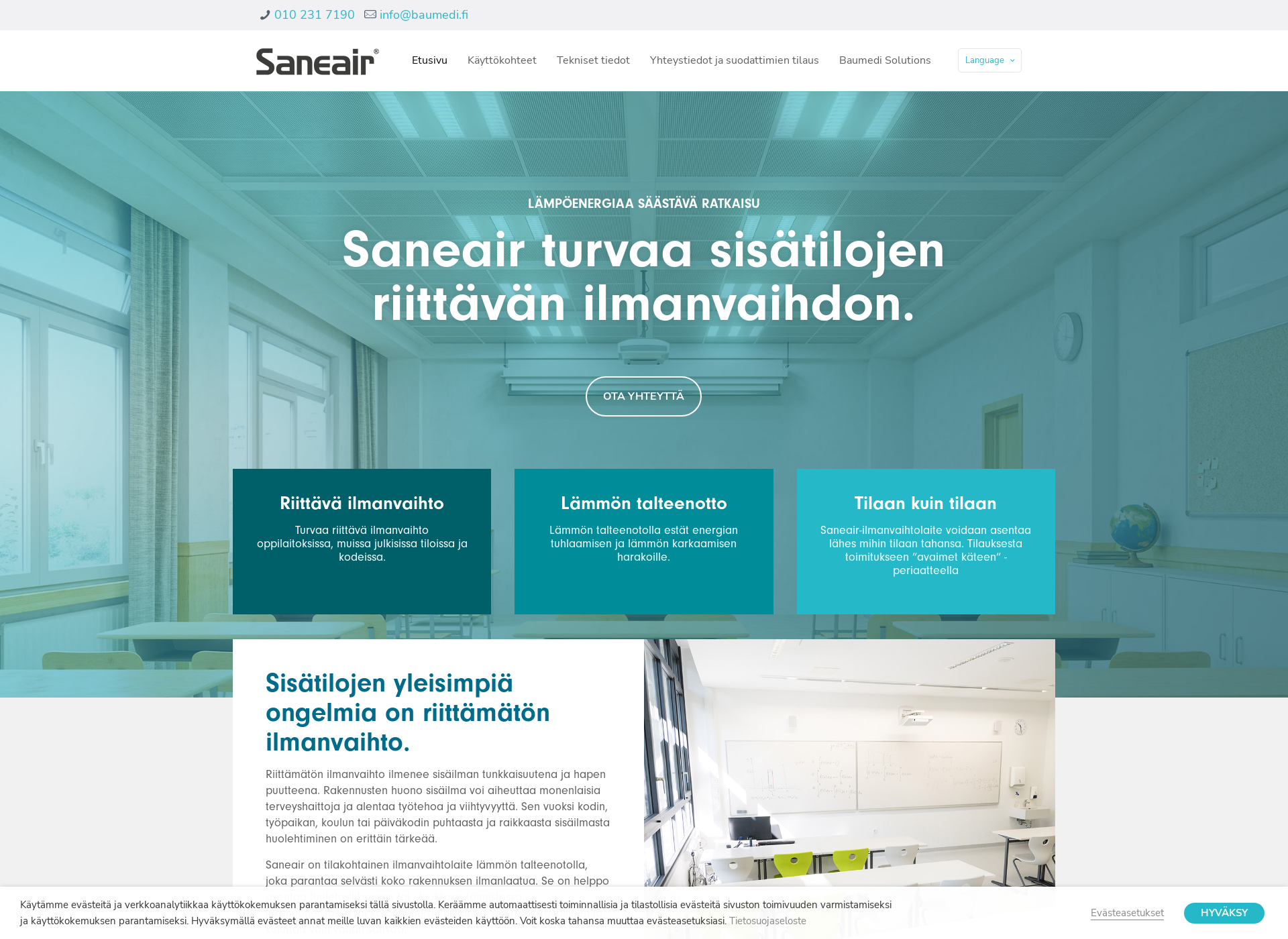 Screenshot for saneair.fi