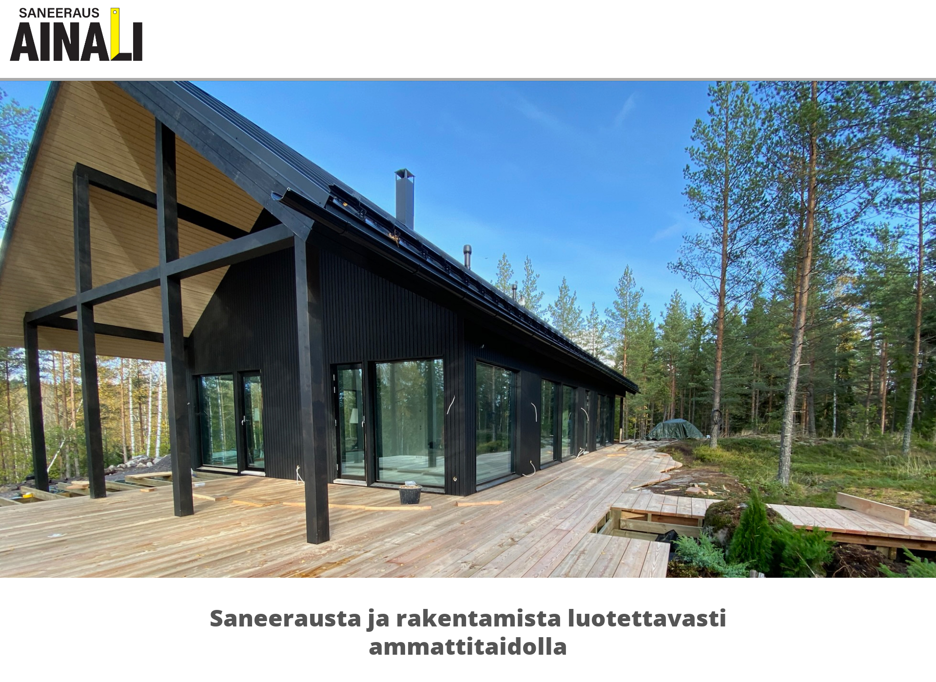 Skärmdump för saneerausainali.fi