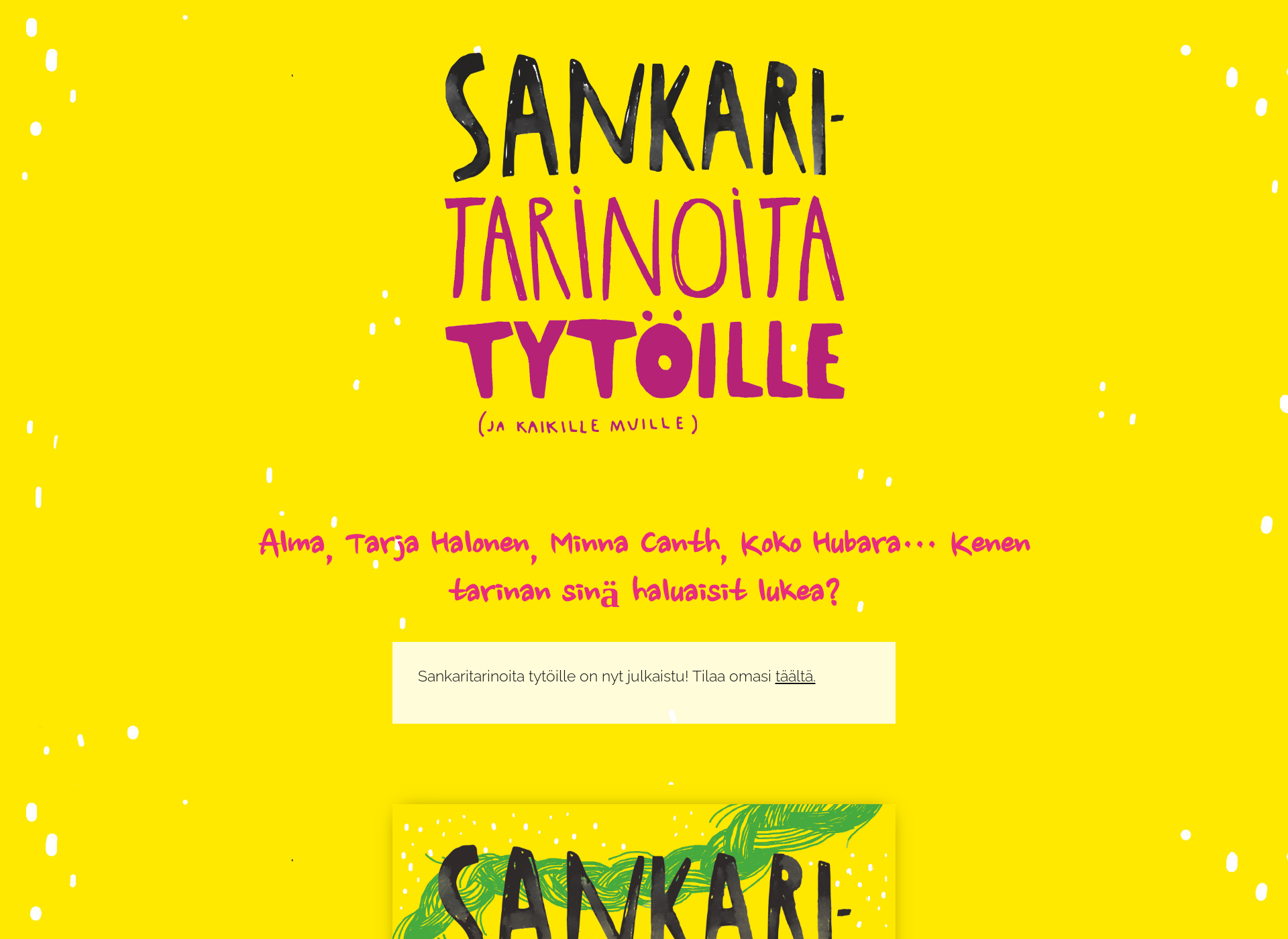 Screenshot for sankaritarinoitatytoille.fi