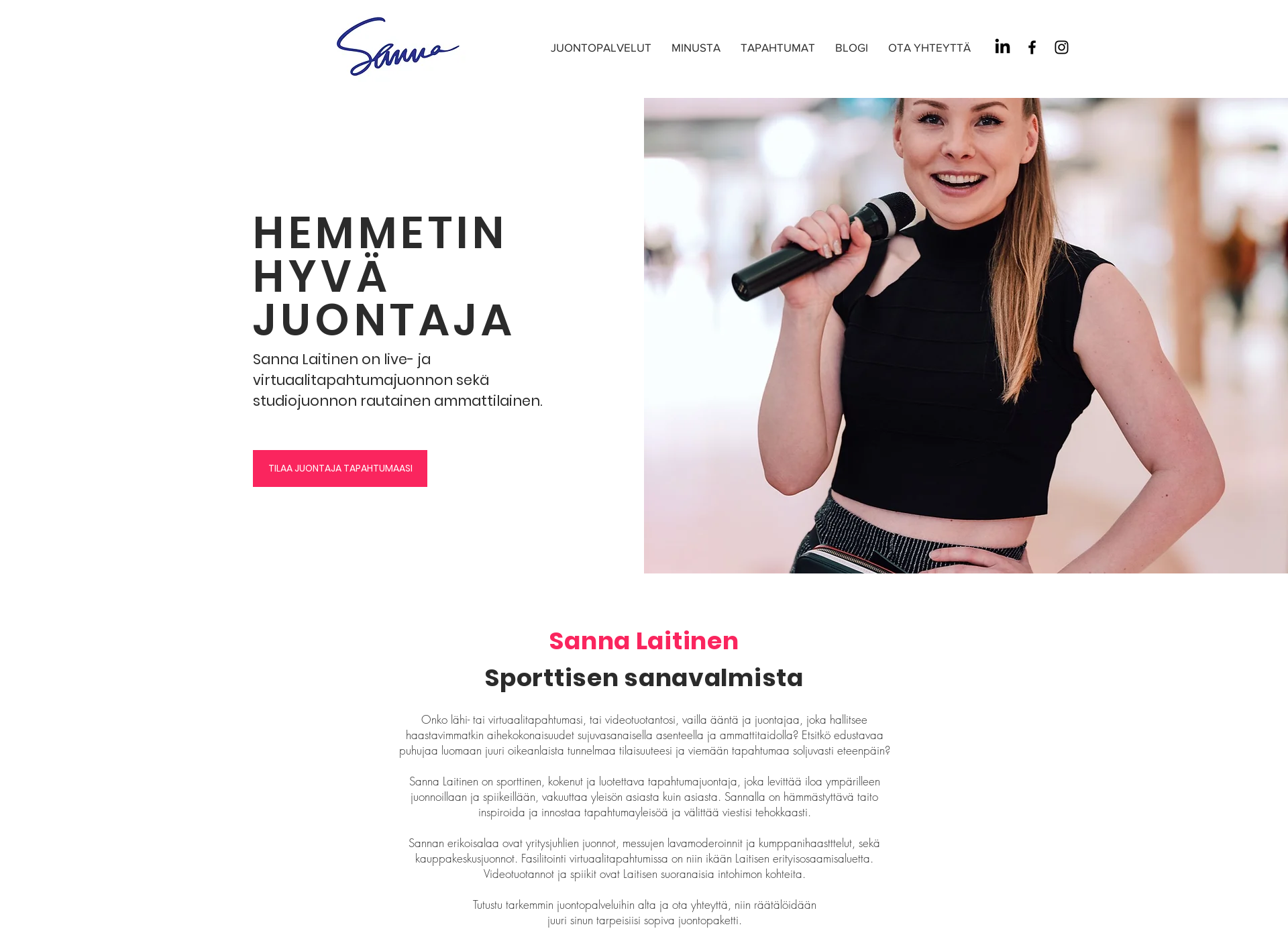 Screenshot for sannalaitinen.fi