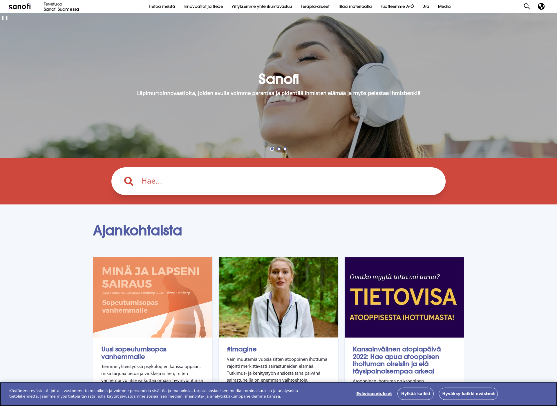 Screenshot for sanofi-aventis.fi